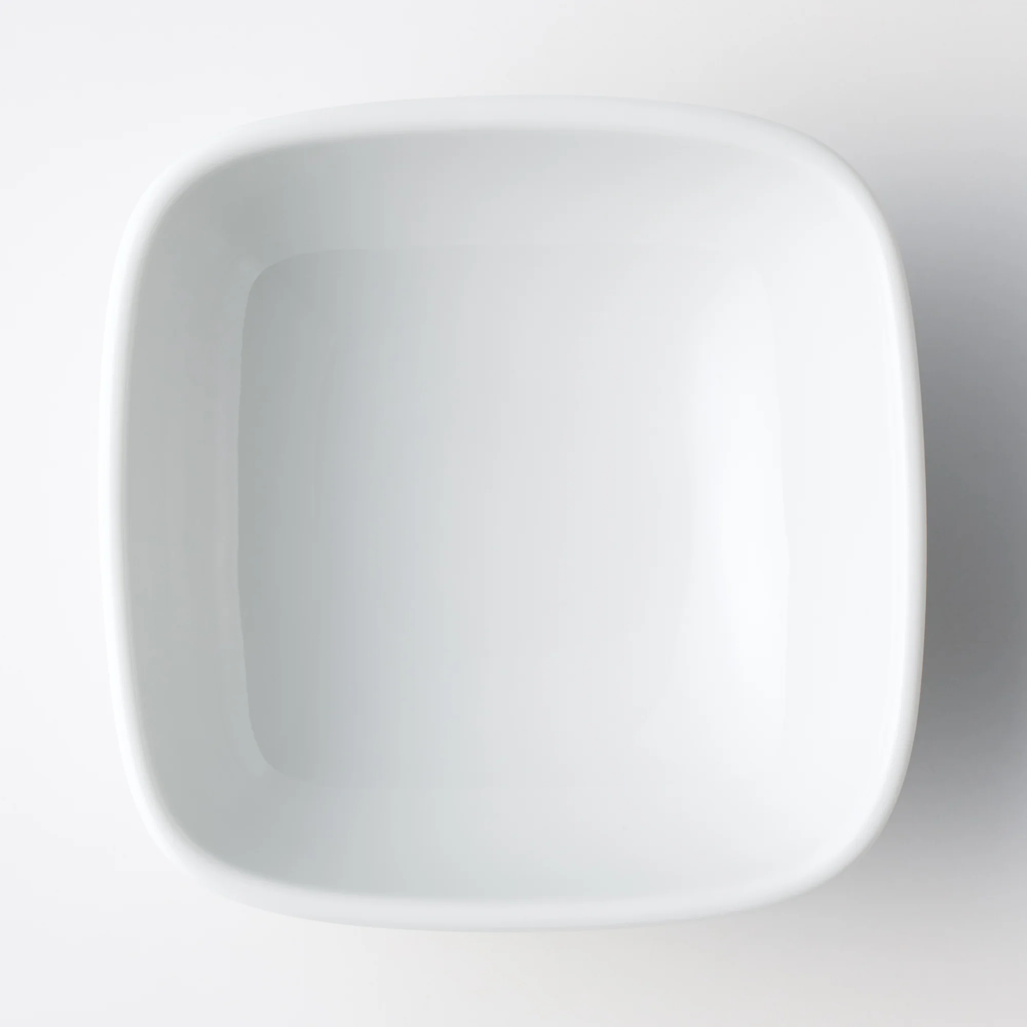 White Porcelain Square Bowl - Image 3