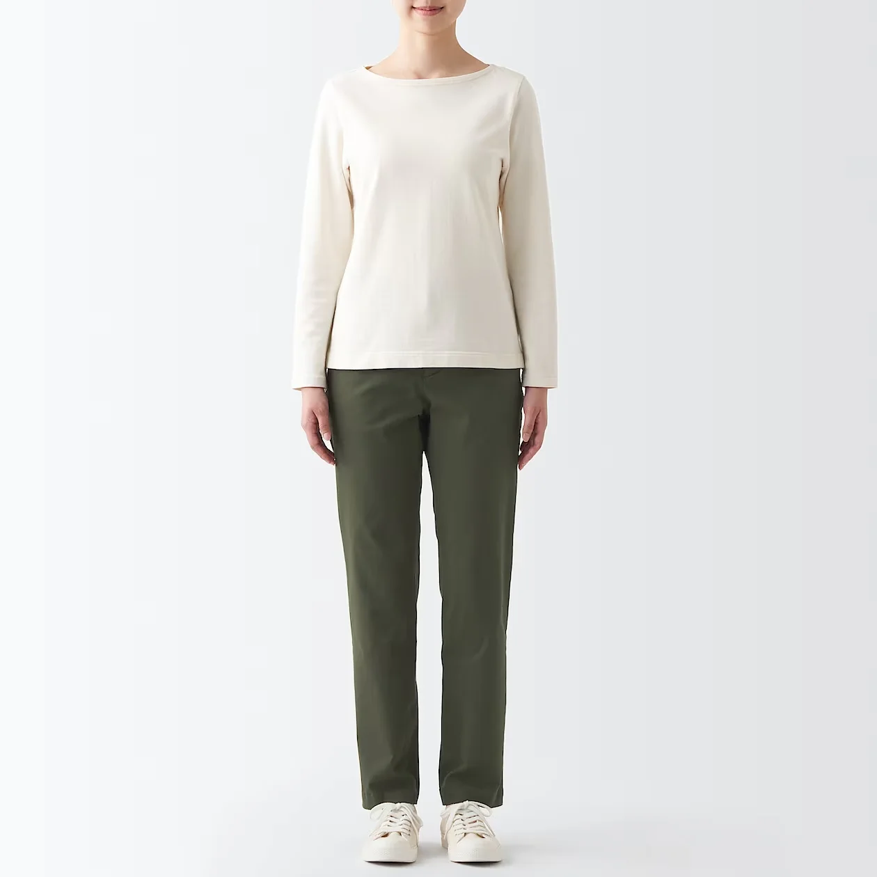Women's 4-Way Stretch Chino Slim Tapered Pants (L 32inch / 82cm) - Image 14