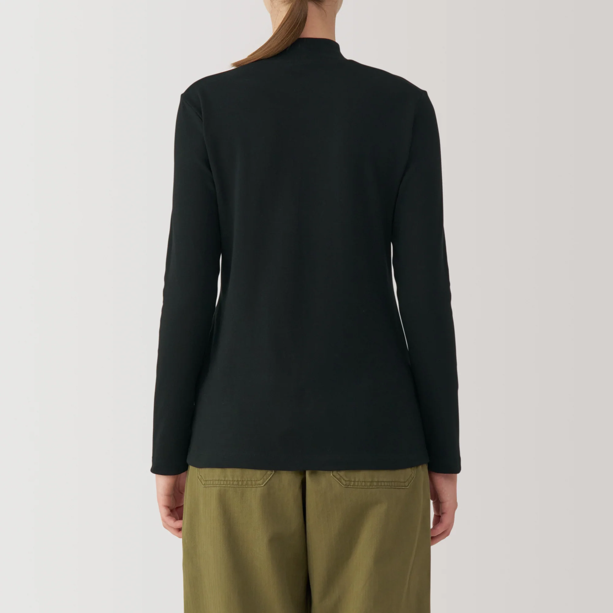 Women's Brushed Ribbed High Neck Long Sleeve T-Shirt - Image 6