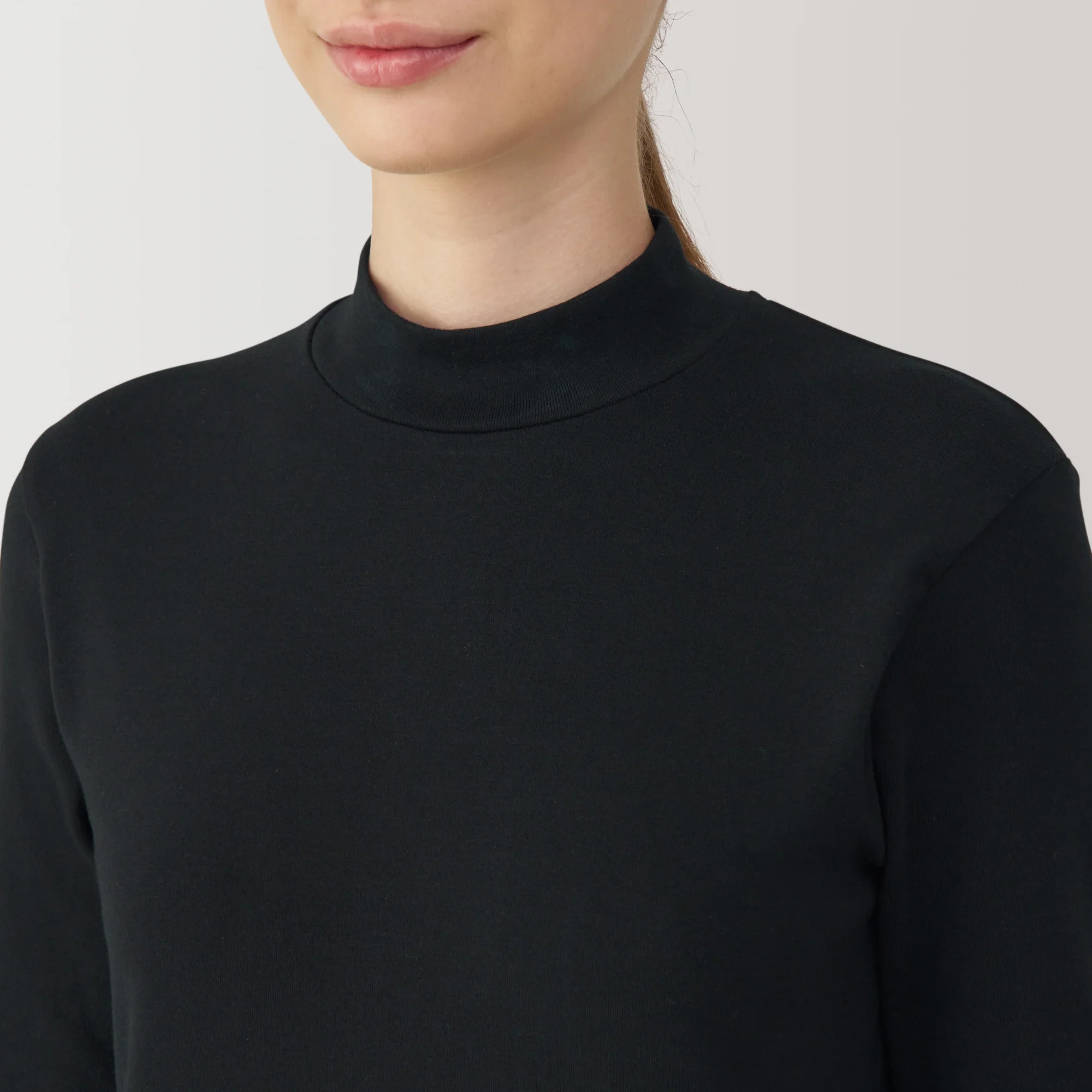 Women's Brushed Ribbed High Neck Long Sleeve T-Shirt - Image 7