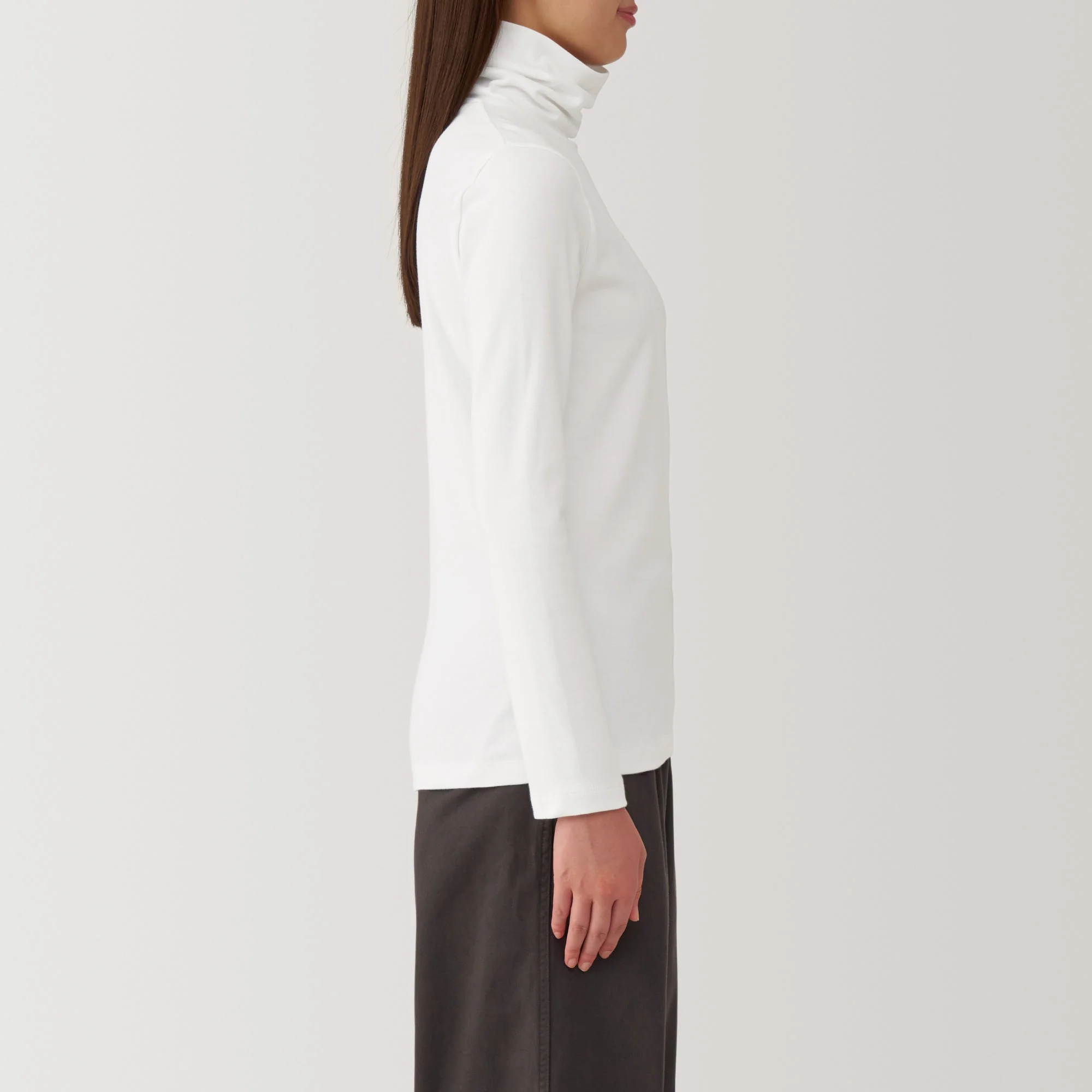 Women's Brushed Ribbed Turtleneck T-Shirt - Image 24