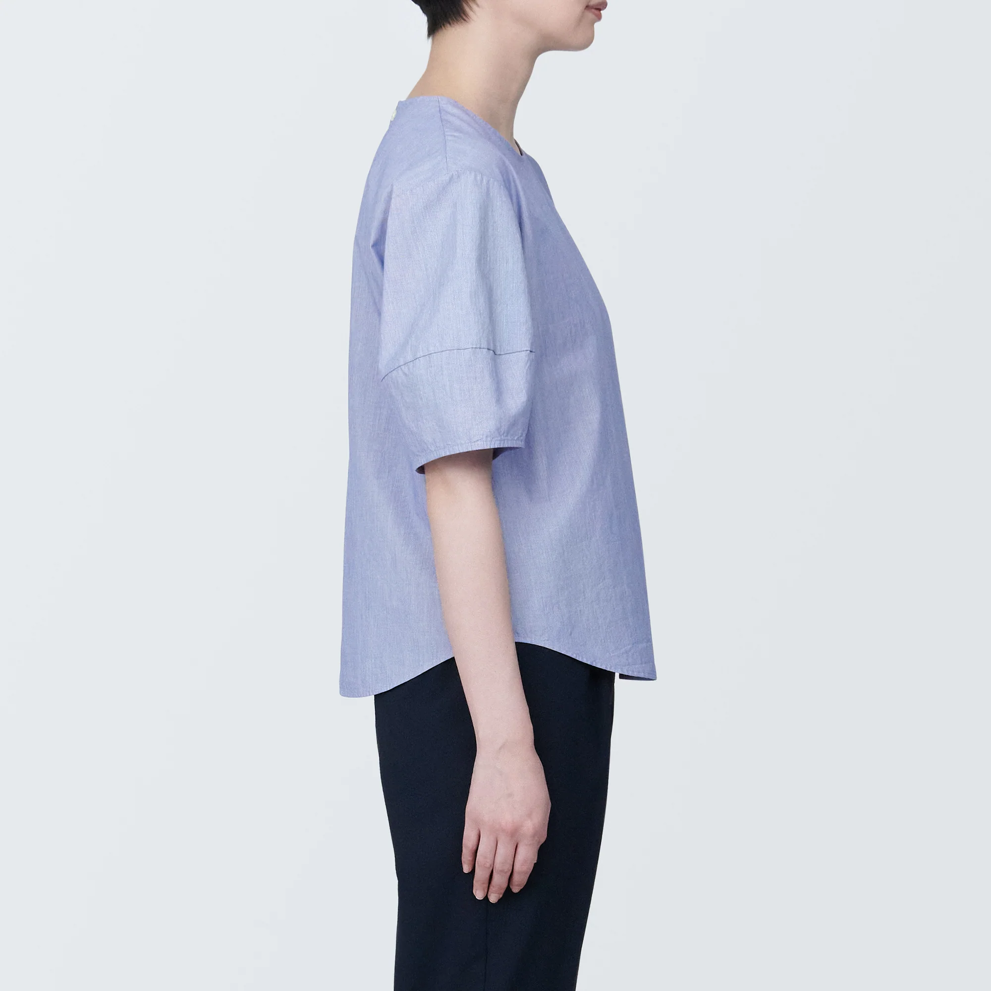Women's Cool Touch Broadcloth Short Sleeve Striped Blouse - Image 15