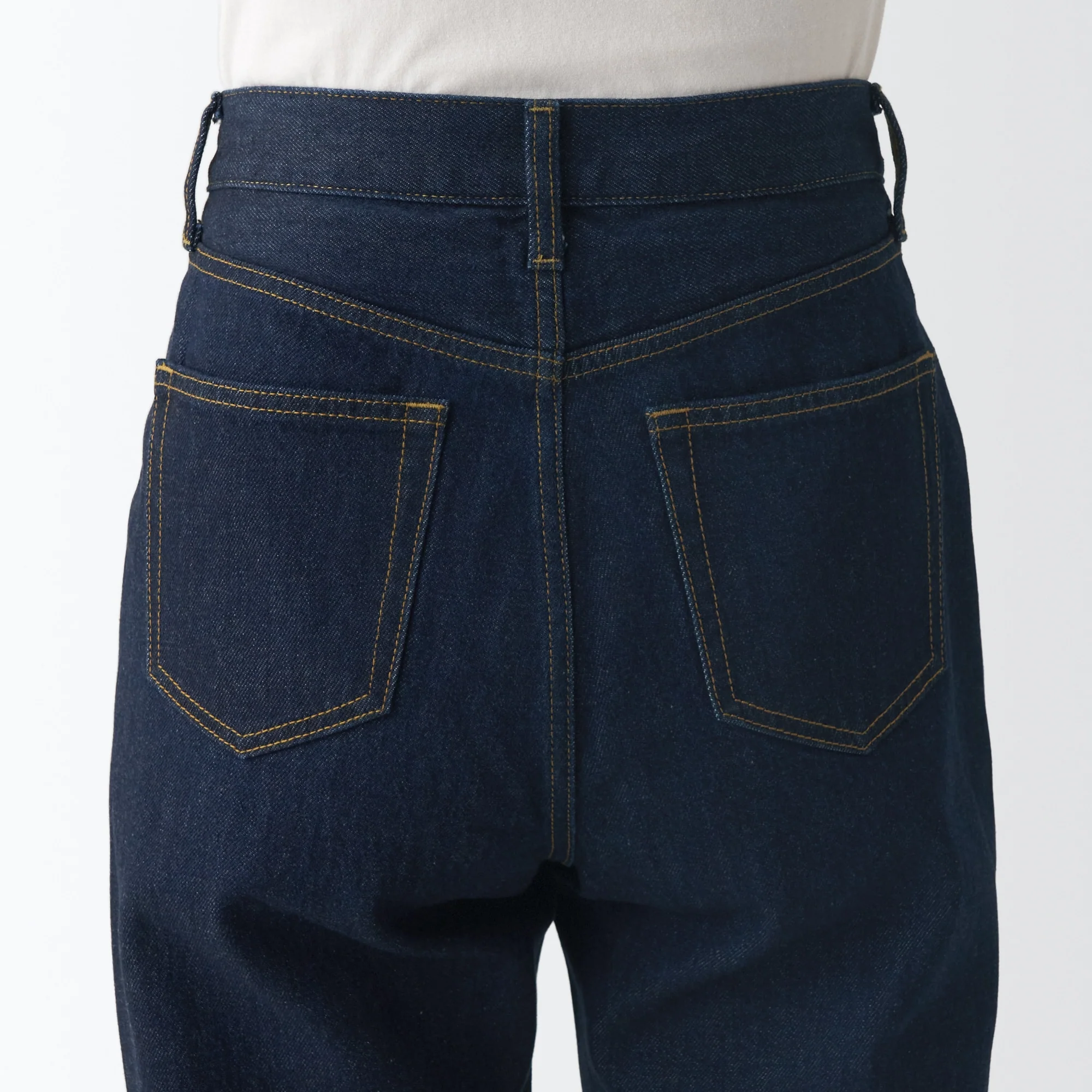 Women's Denim Regular Pants - Dark Navy (L 31inch / 79cm) - Image 9