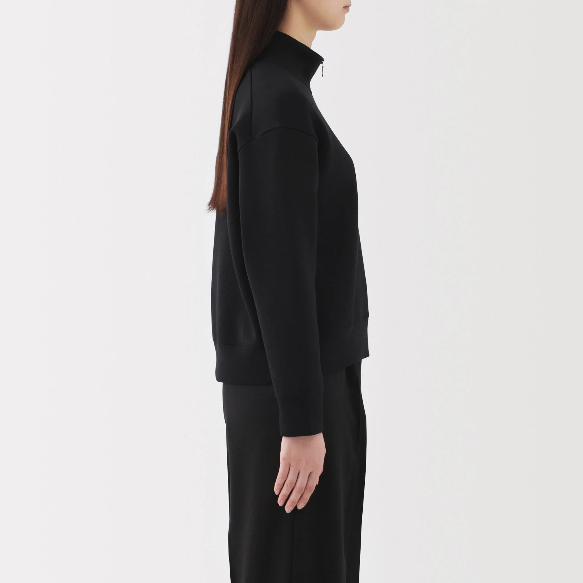 Women's Double Knitted Half Zip Sweatshirt - Image 12