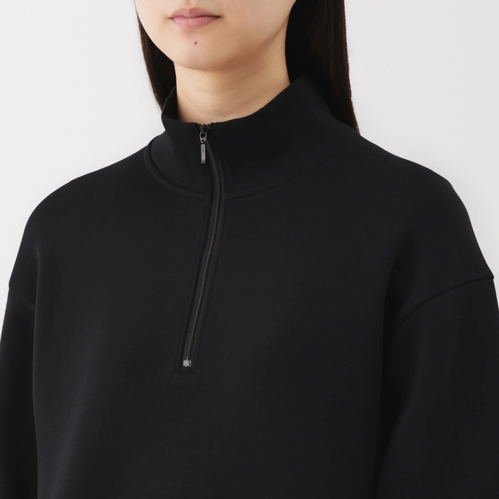 Women's Double Knitted Half Zip Sweatshirt - Image 14