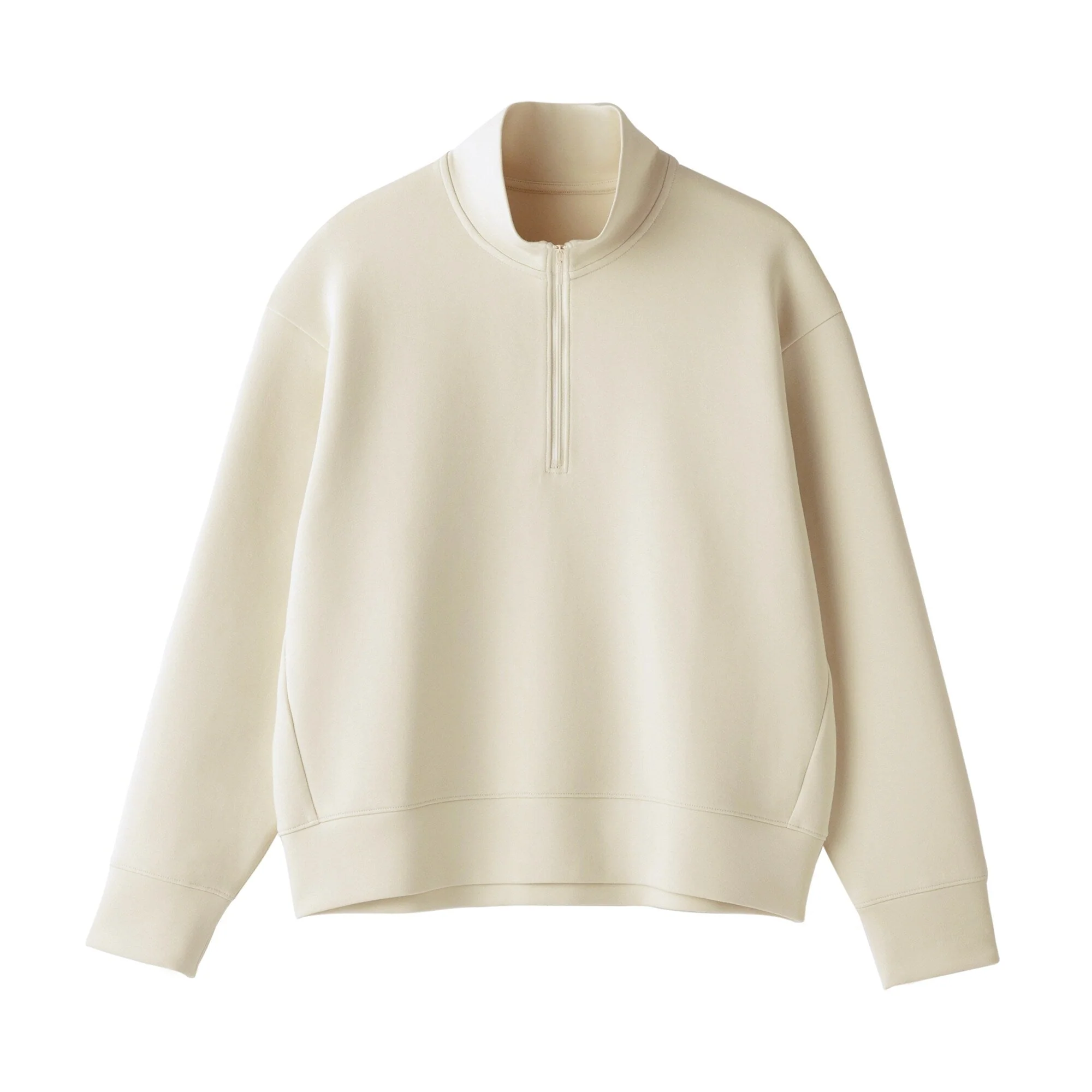 Women's Double Knitted Half Zip Sweatshirt - Image 16