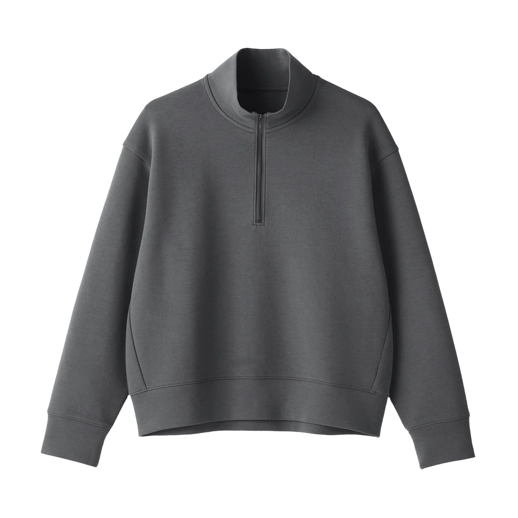 Women's Double Knitted Half Zip Sweatshirt - Image 2
