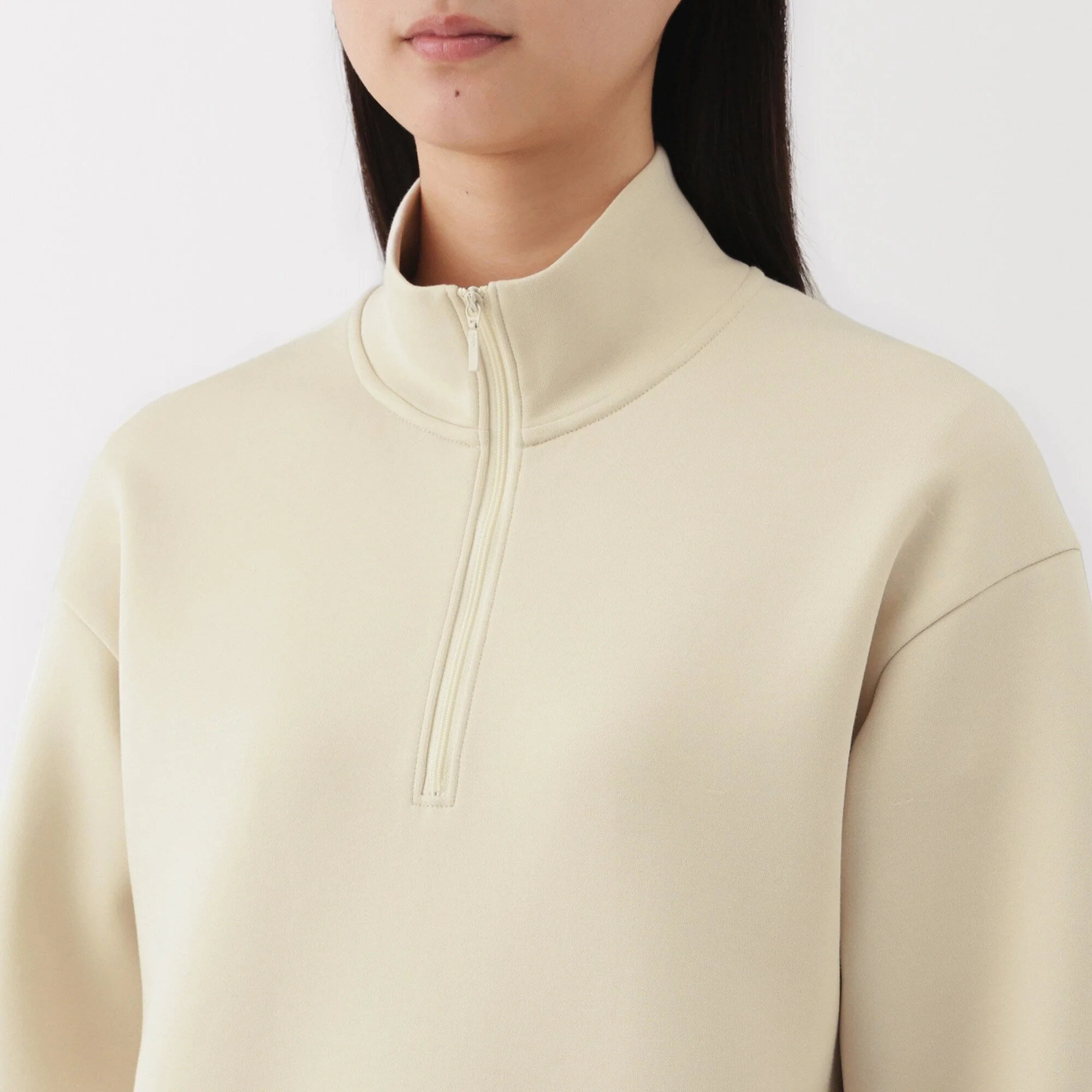 Women's Double Knitted Half Zip Sweatshirt - Image 21