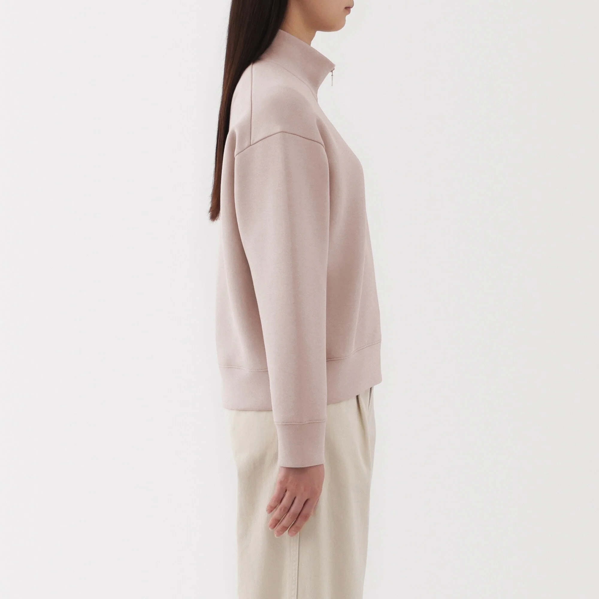 Women's Double Knitted Half Zip Sweatshirt - Image 26