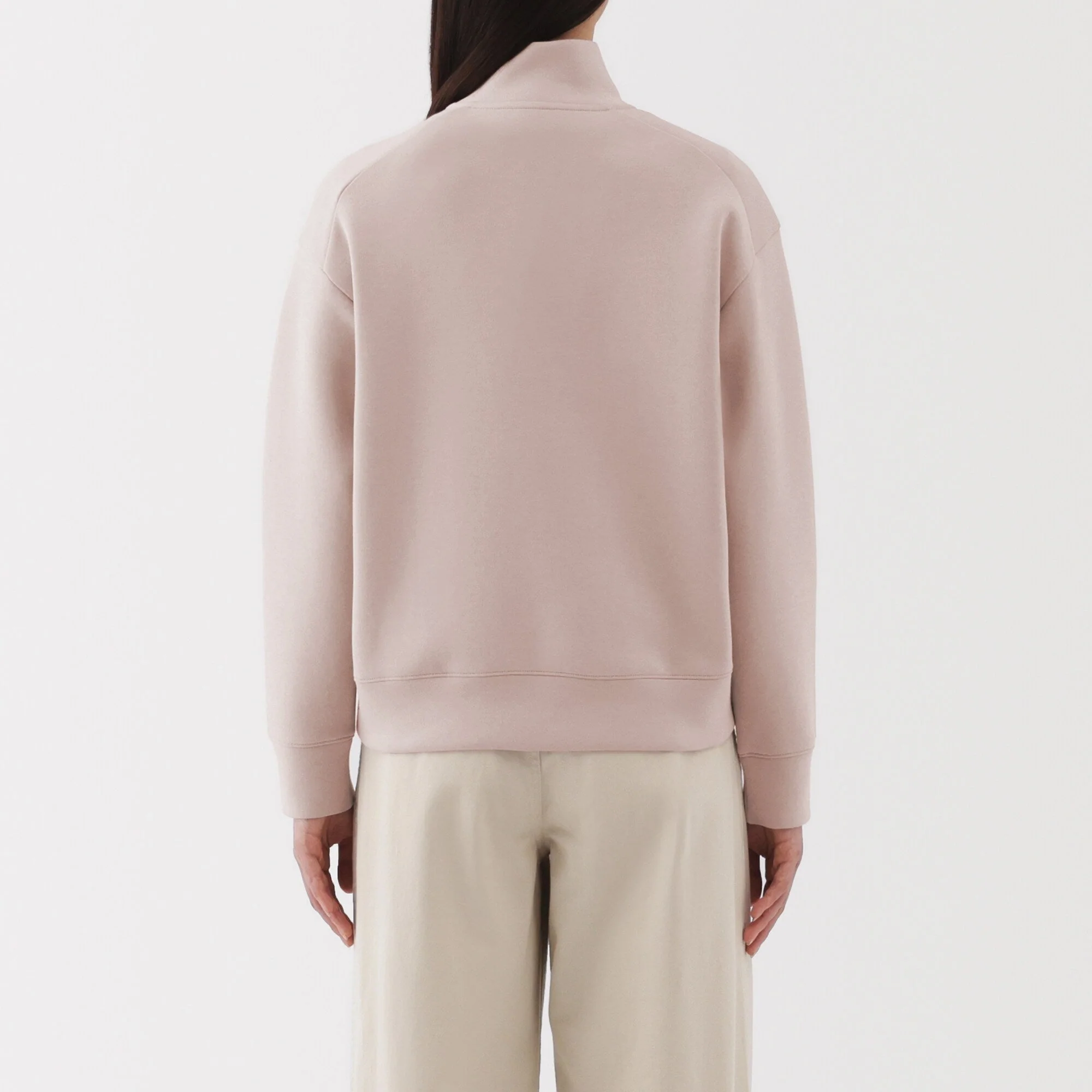 Women's Double Knitted Half Zip Sweatshirt - Image 27