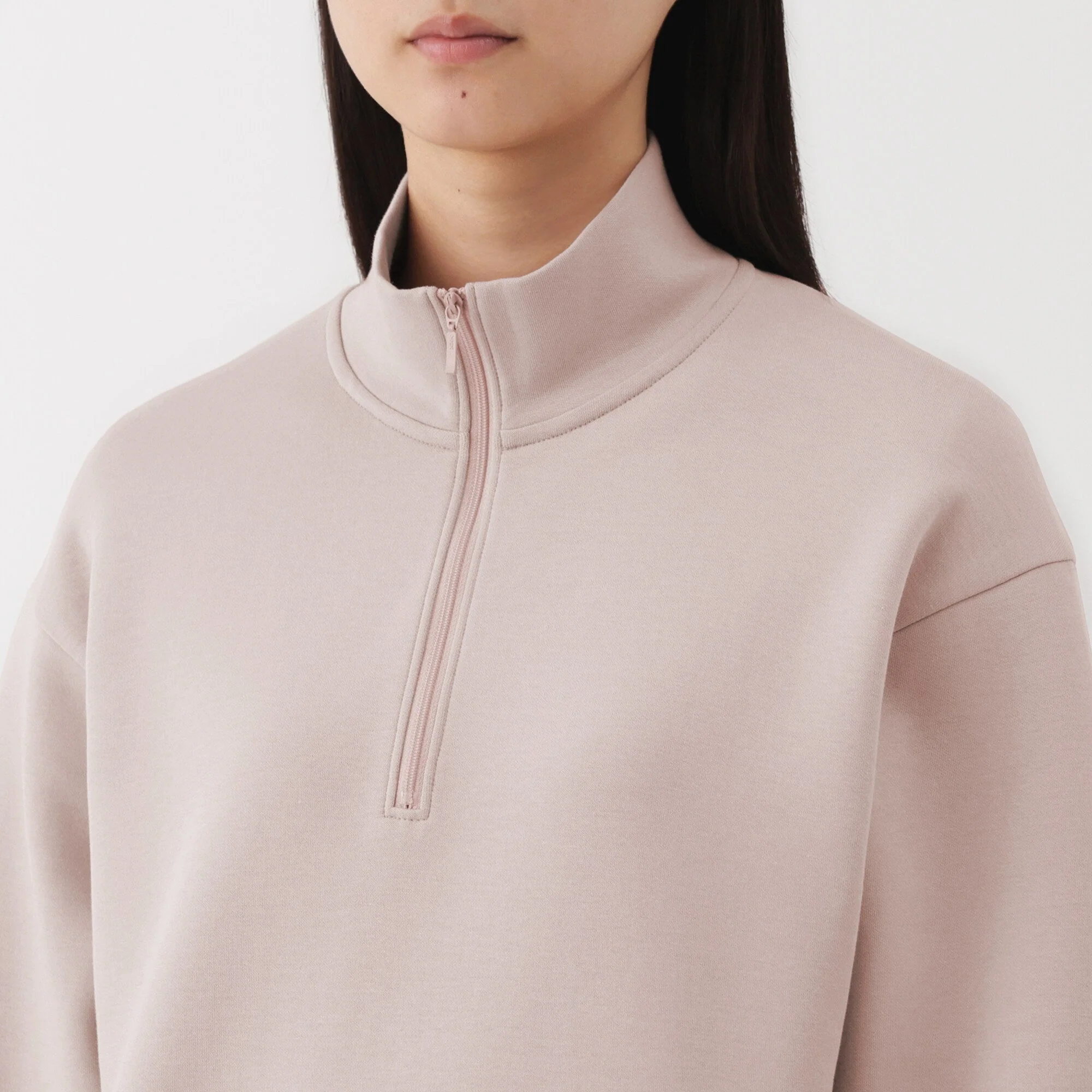 Women's Double Knitted Half Zip Sweatshirt - Image 28