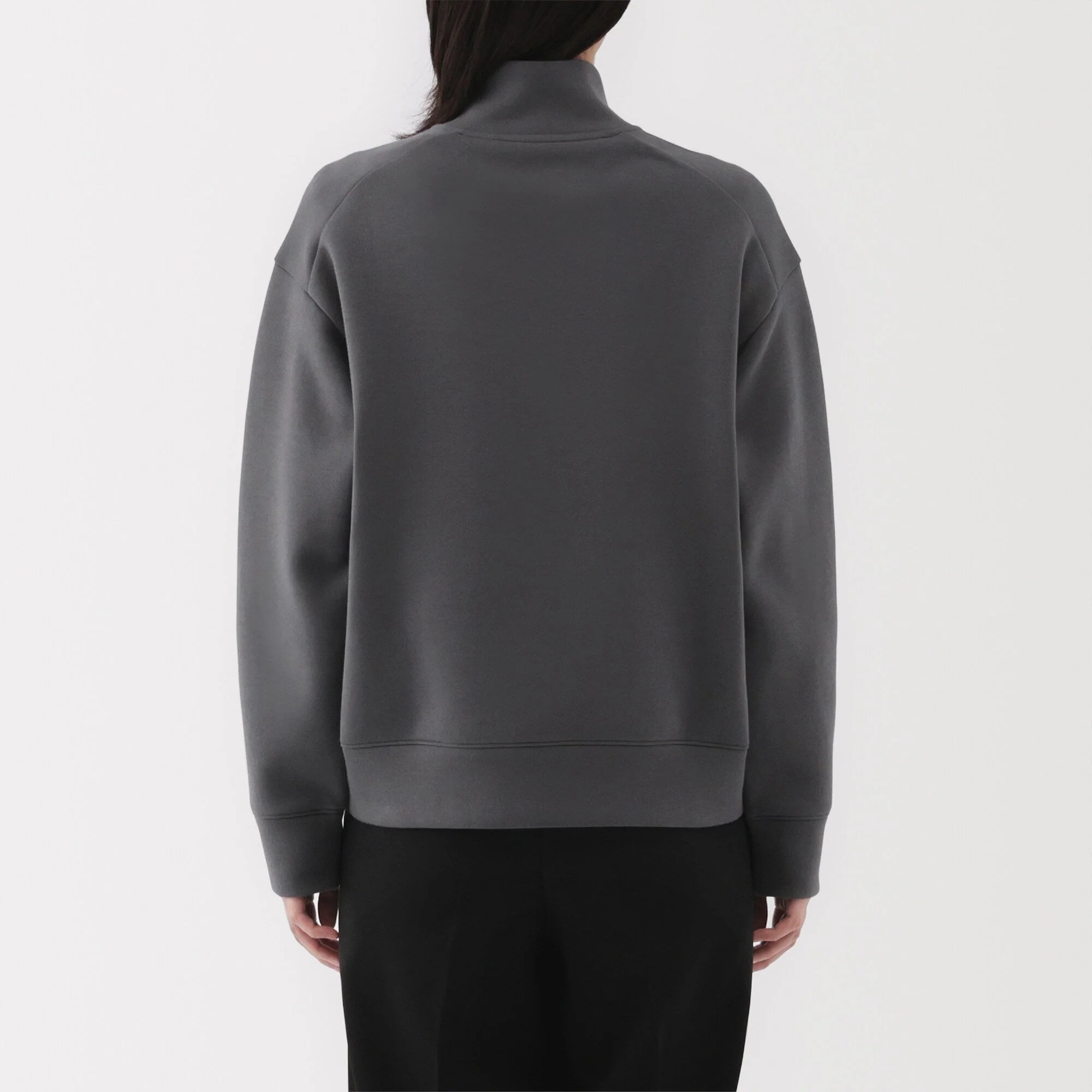 Women's Double Knitted Half Zip Sweatshirt - Image 6