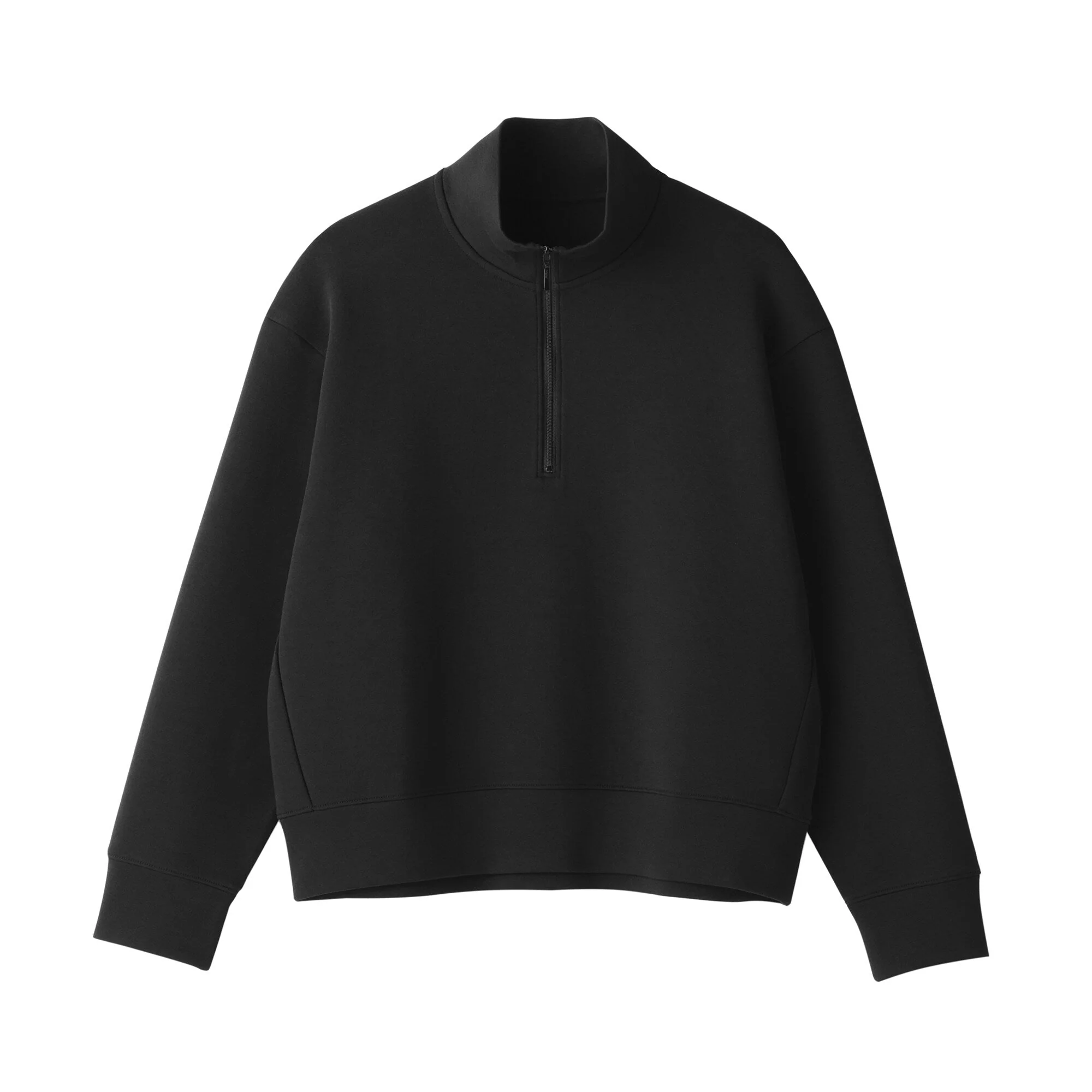 Women's Double Knitted Half Zip Sweatshirt - Image 9