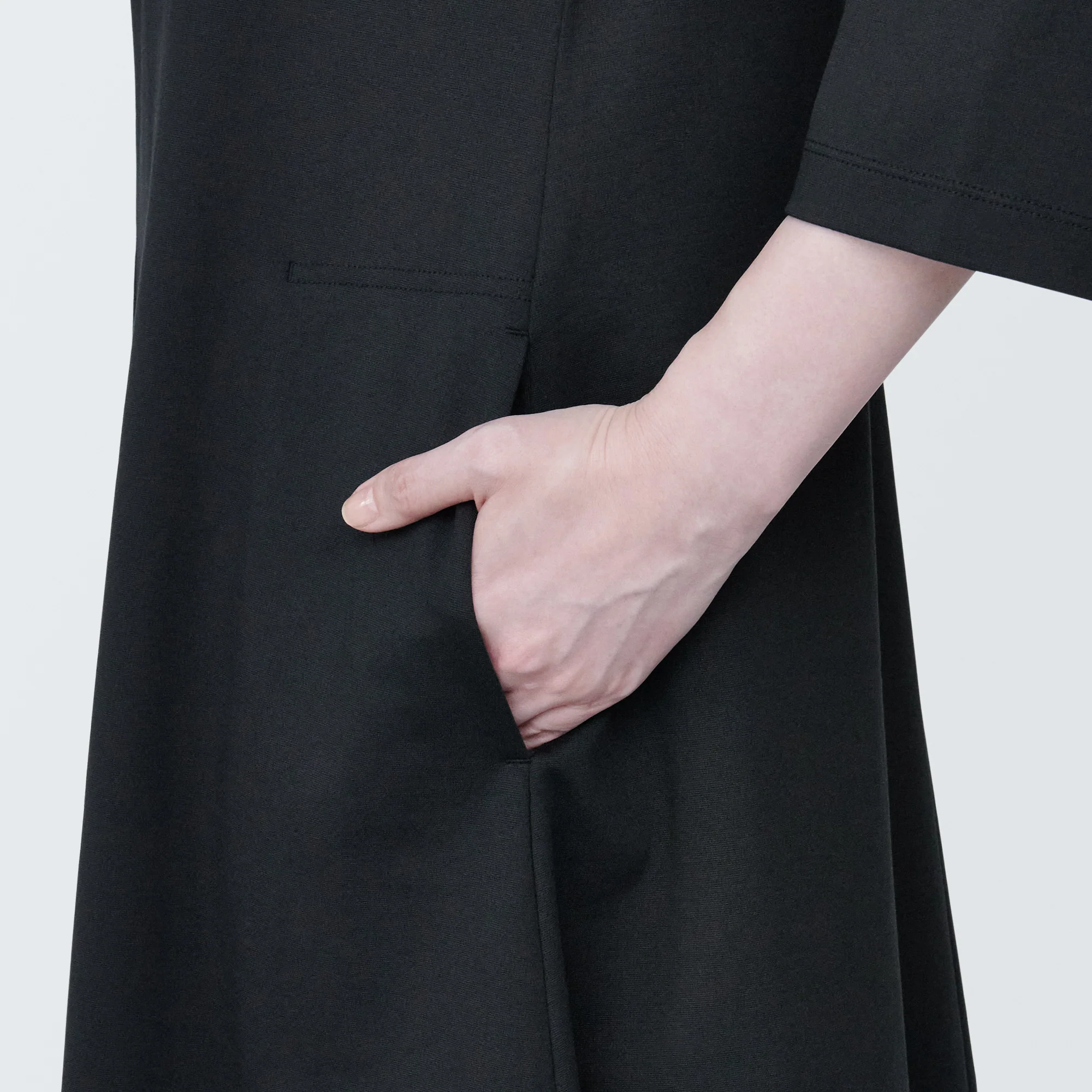 Women's Double Knitted V-Neck Dress - Image 16