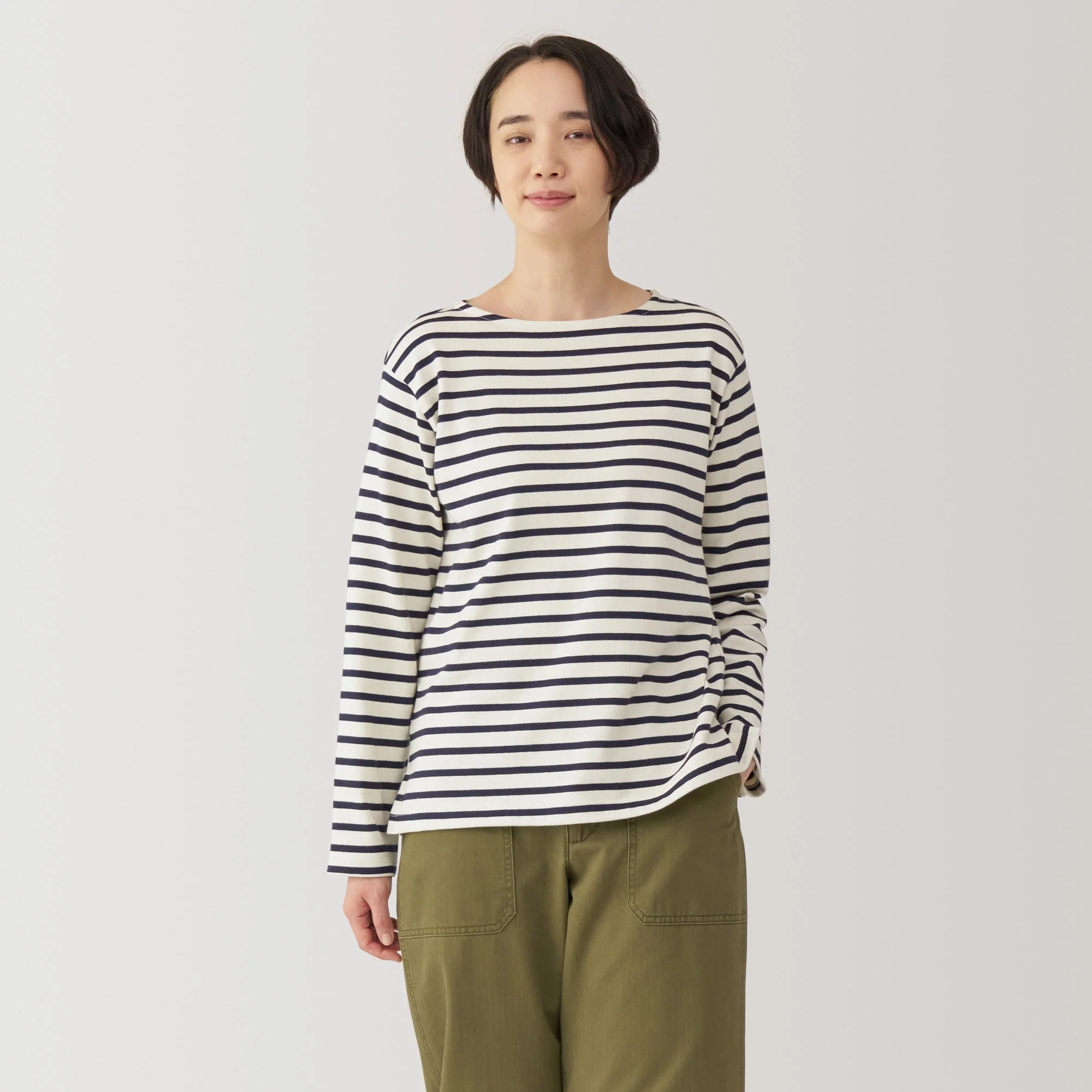 Heavyweight Cotton Boatneck T-Shirt - Image 43