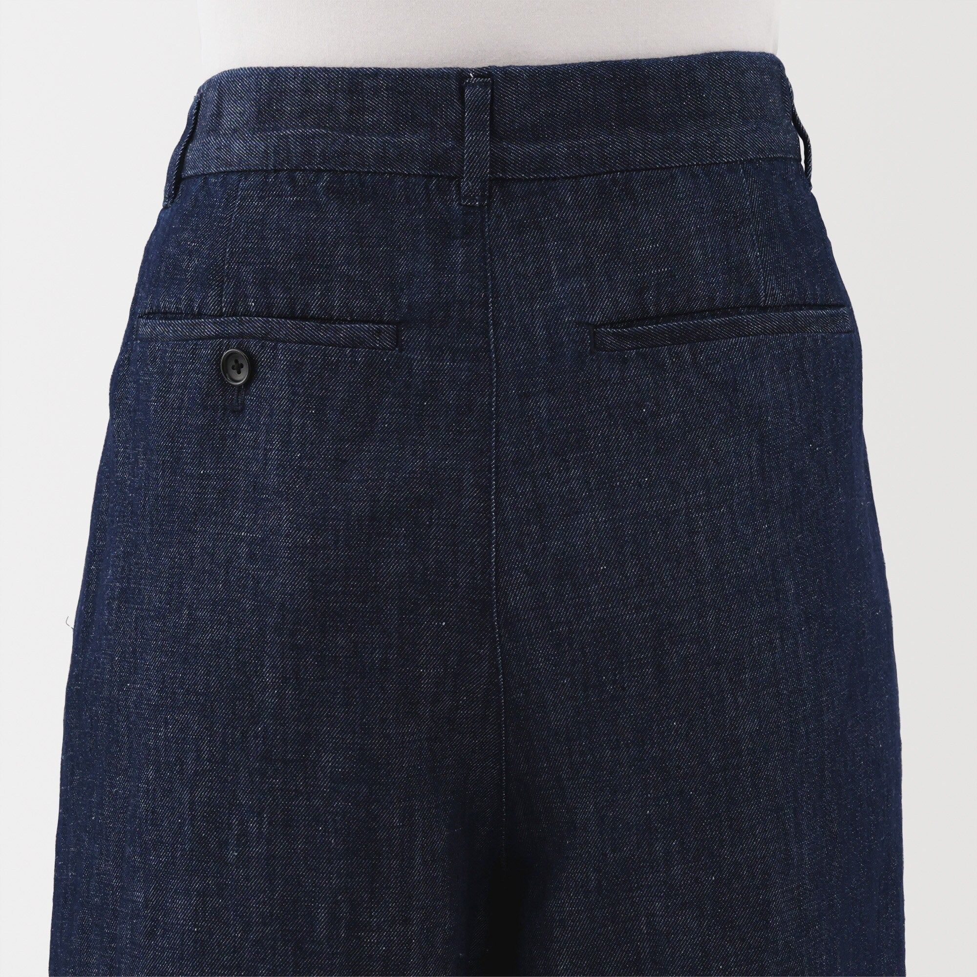 Women's Hemp Blend Denim Darted Wide Pants - Image 8