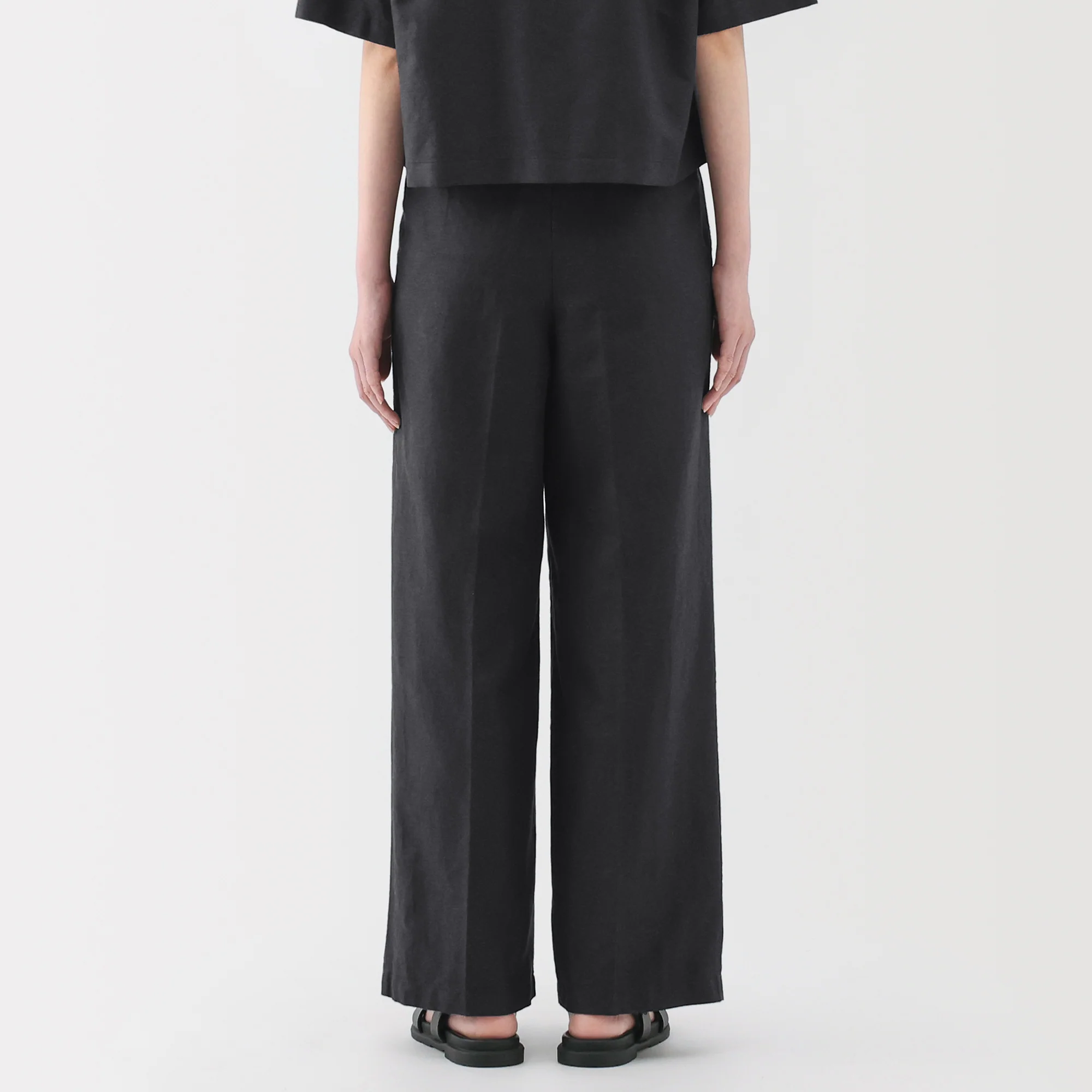 Women's Hemp Blend Twill Darted Wide Pants - Image 6