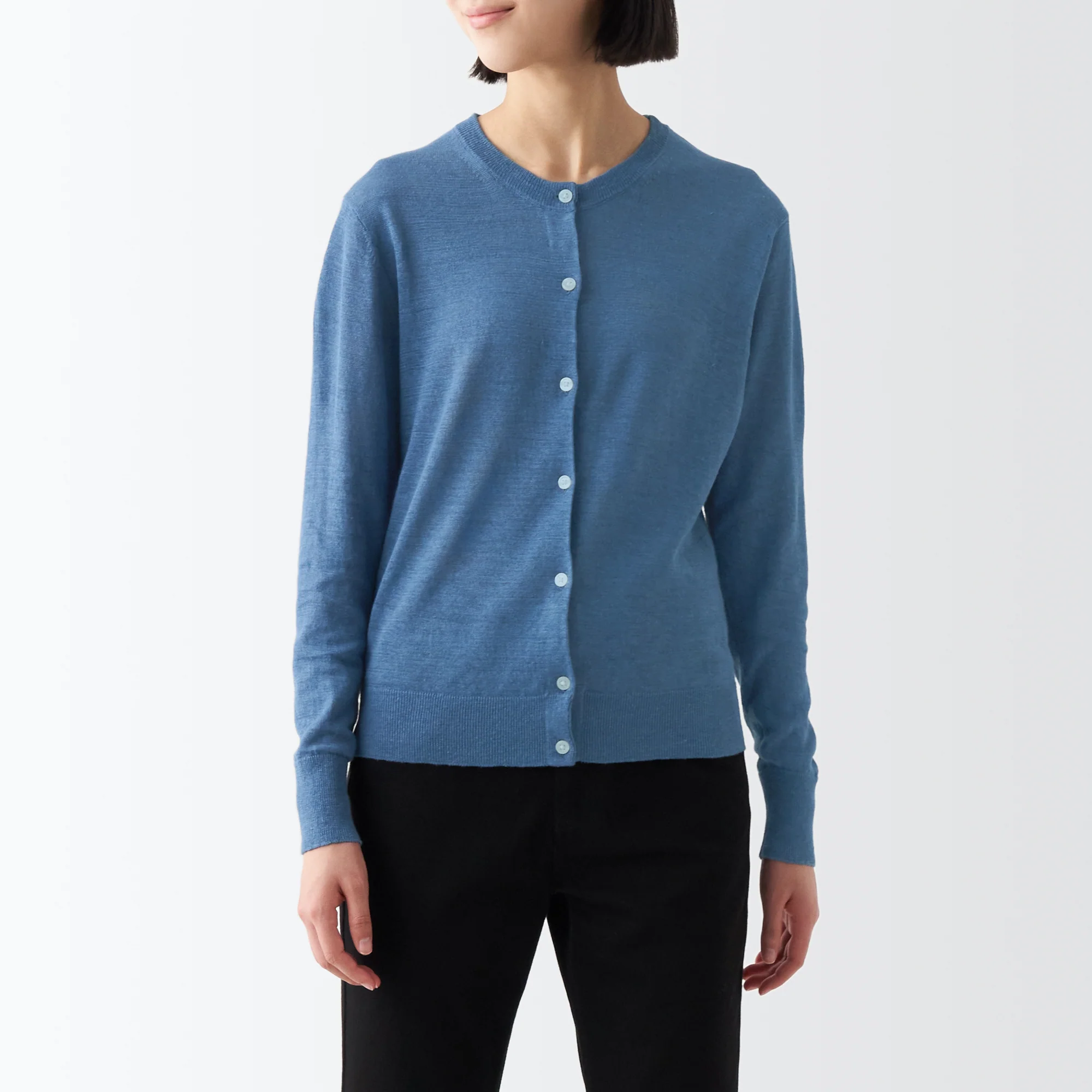 Women's Hemp Crew Neck Cardigan