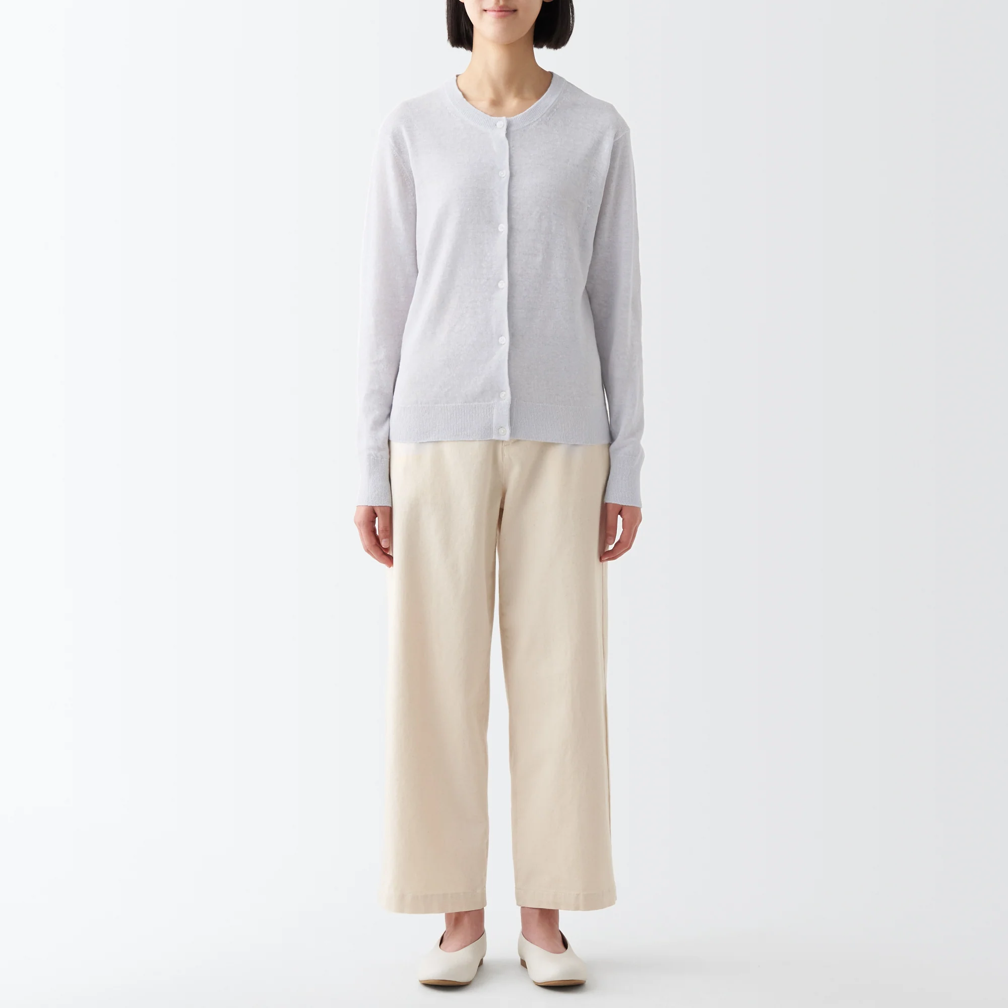 Women's Hemp Crew Neck Cardigan - Image 10