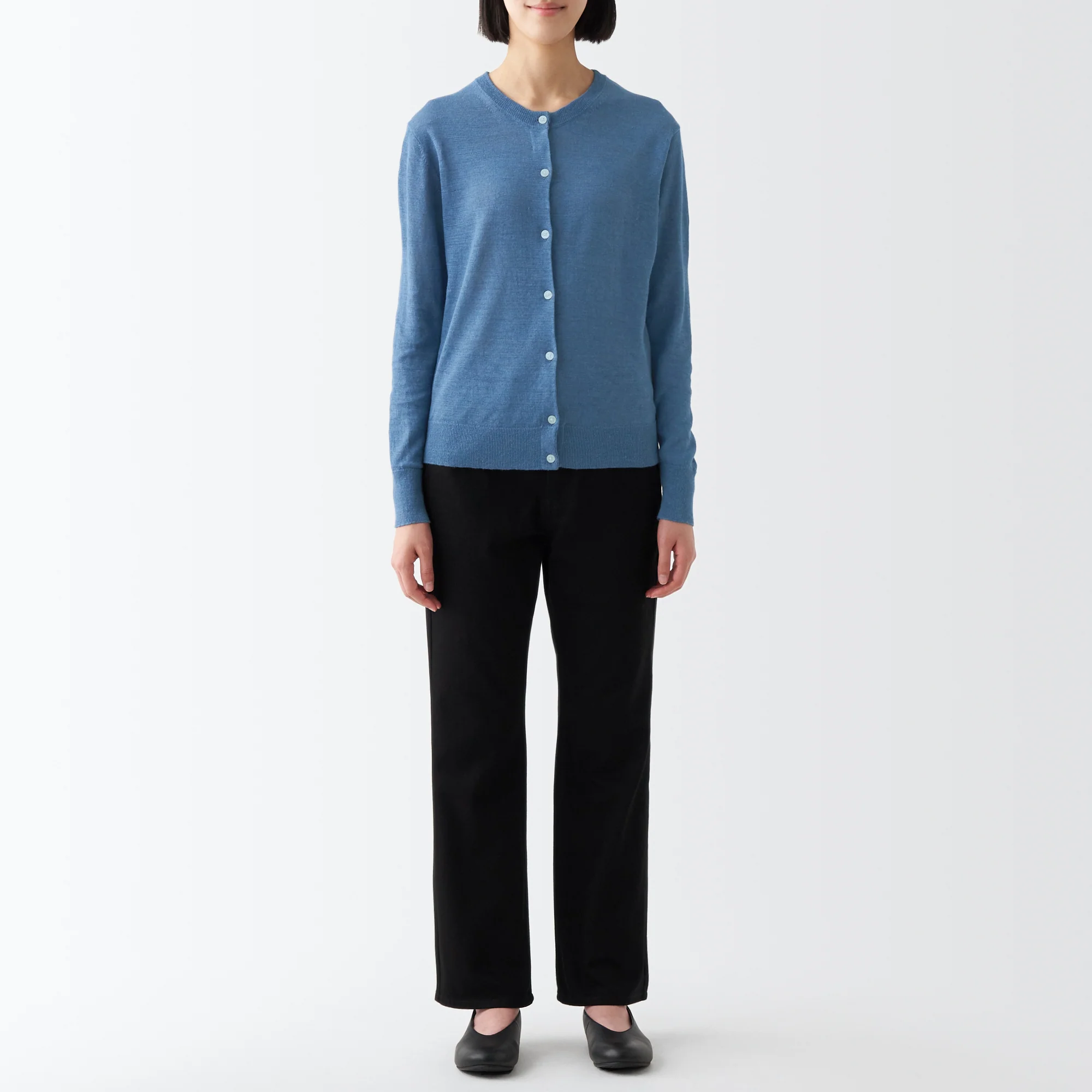 Women's Hemp Crew Neck Cardigan - Image 3