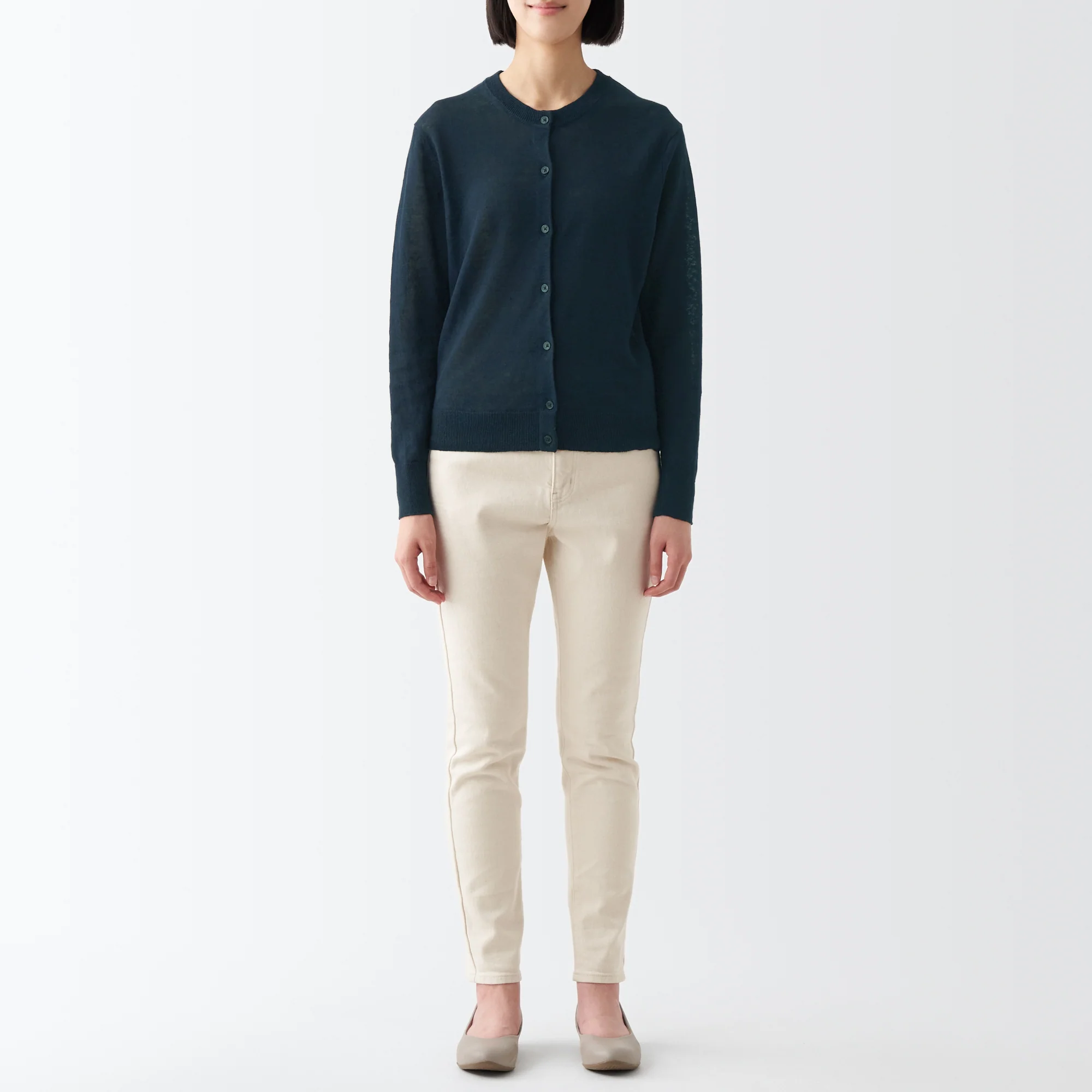 Women's Hemp Crew Neck Cardigan - Image 38
