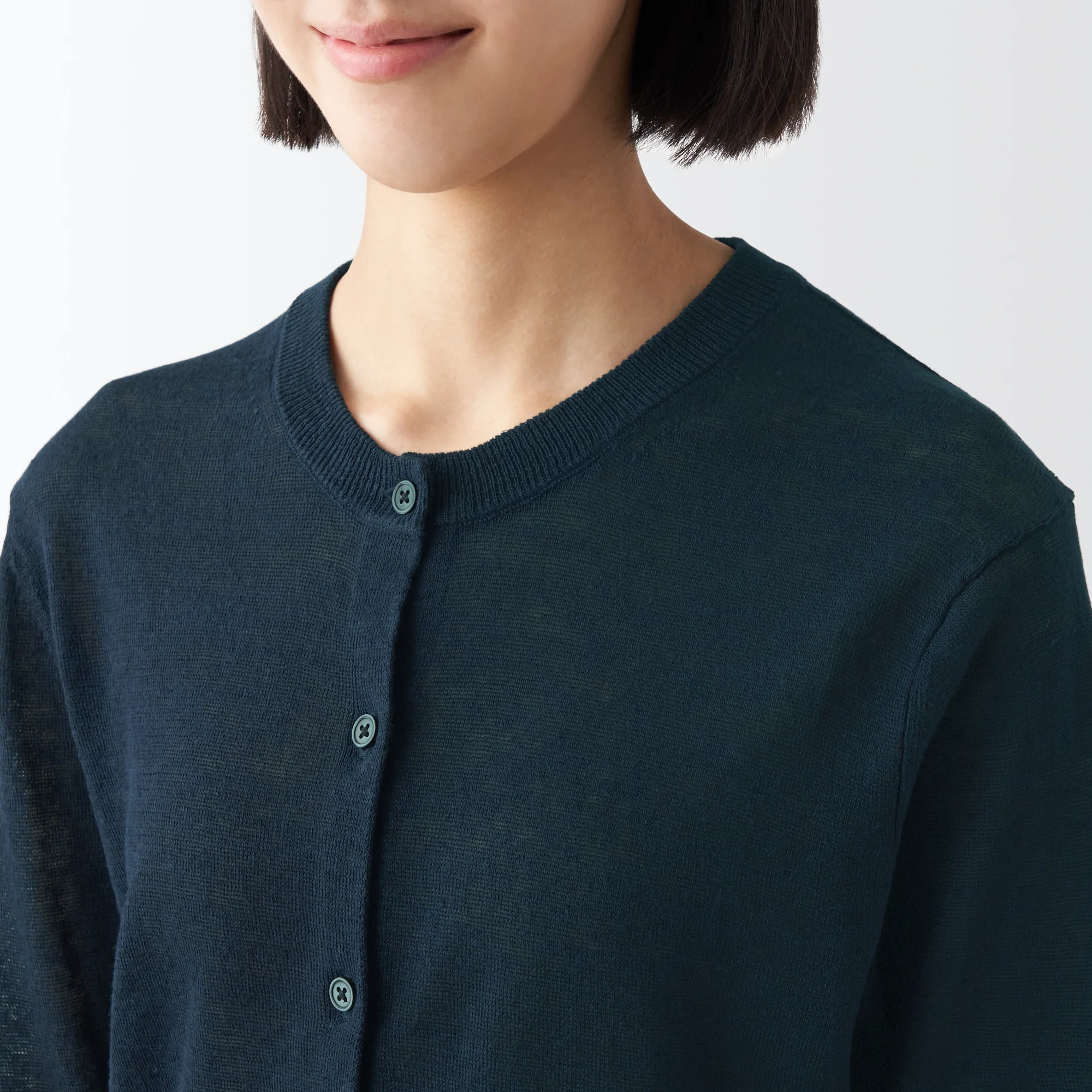 Women's Hemp Crew Neck Cardigan - Image 41