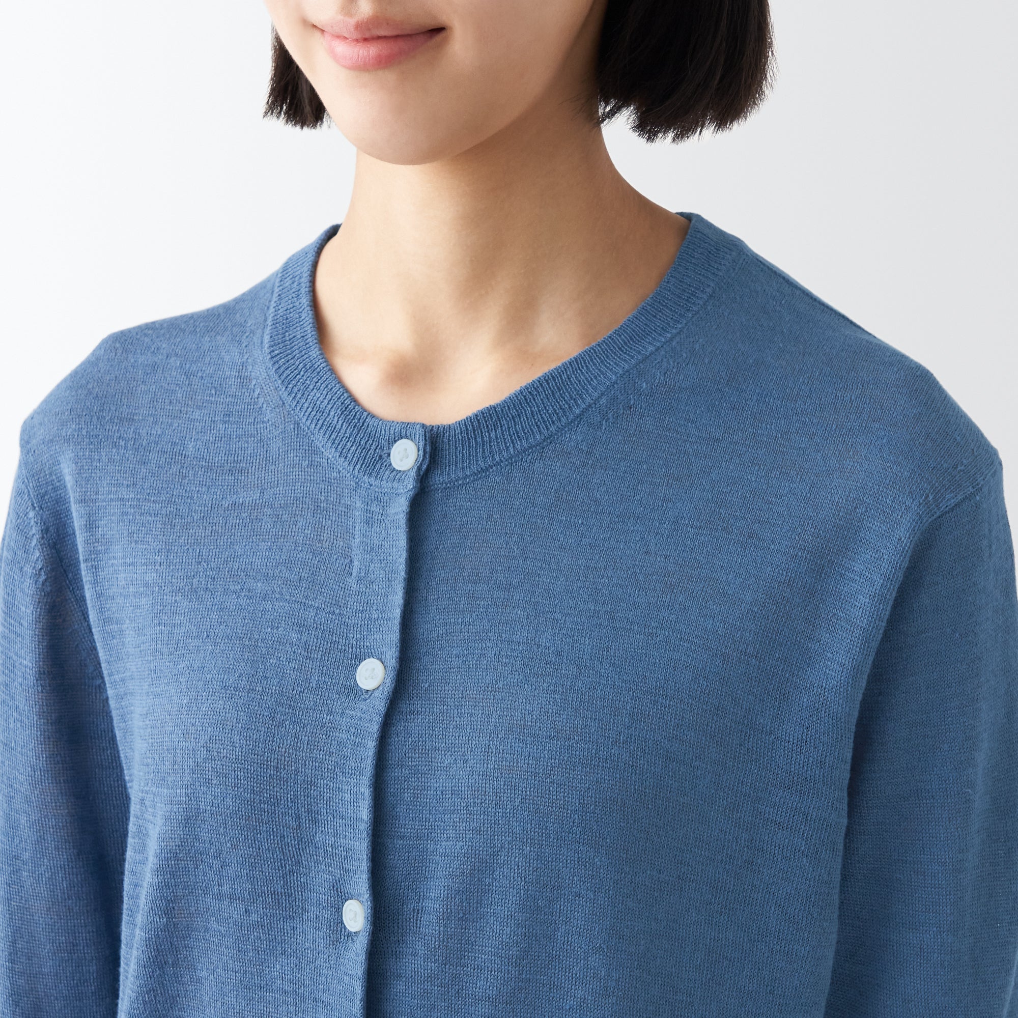 Women's Hemp Crew Neck Cardigan - Image 6