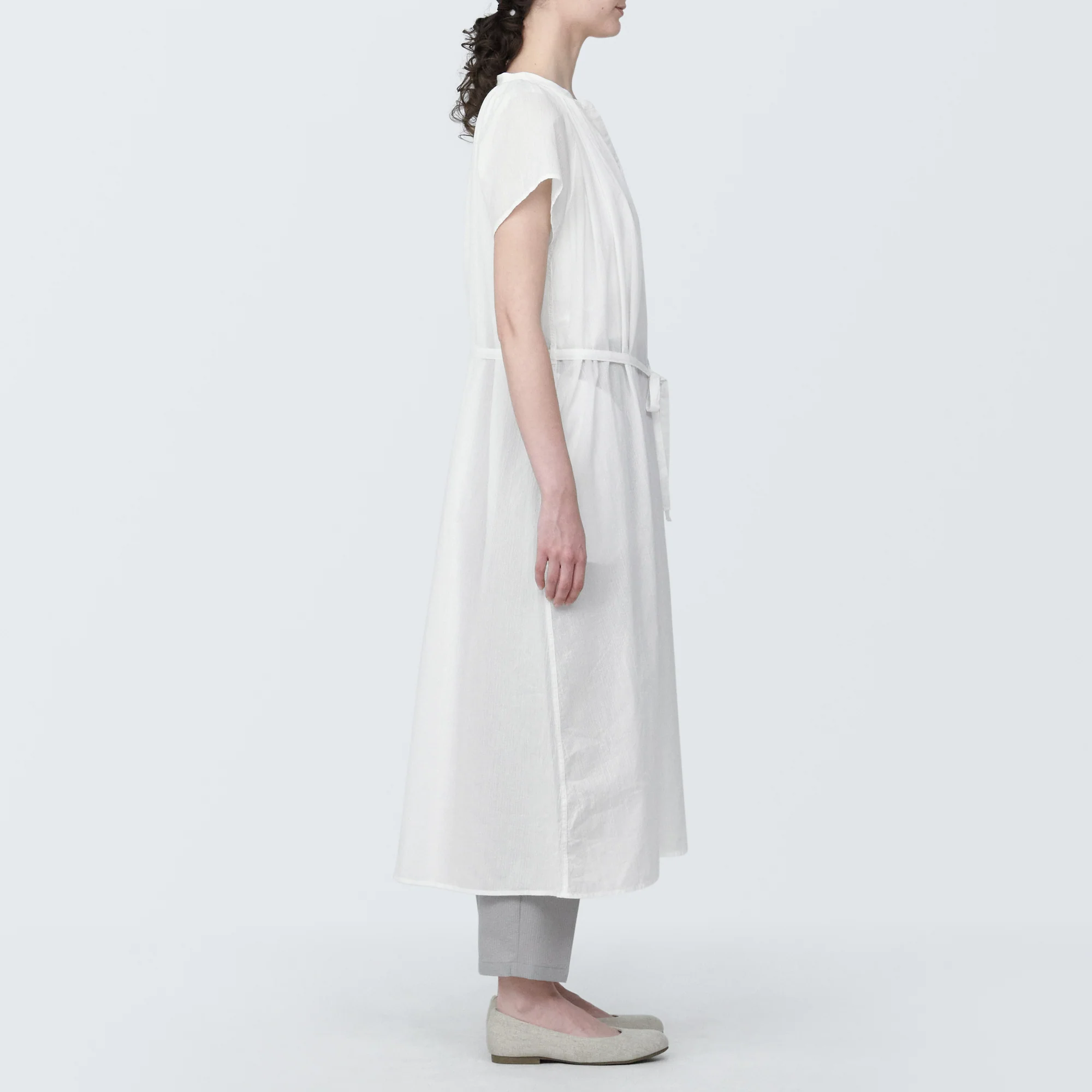 Women's High-Twist Veil French Sleeve Dress - Image 13