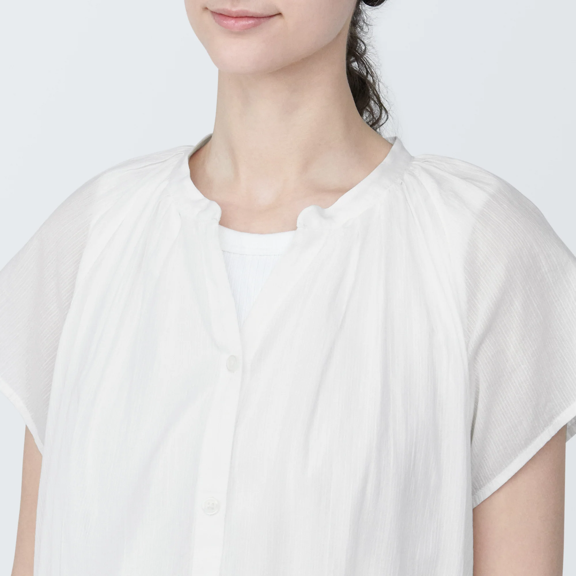 Women's High-Twist Veil French Sleeve Dress - Image 15