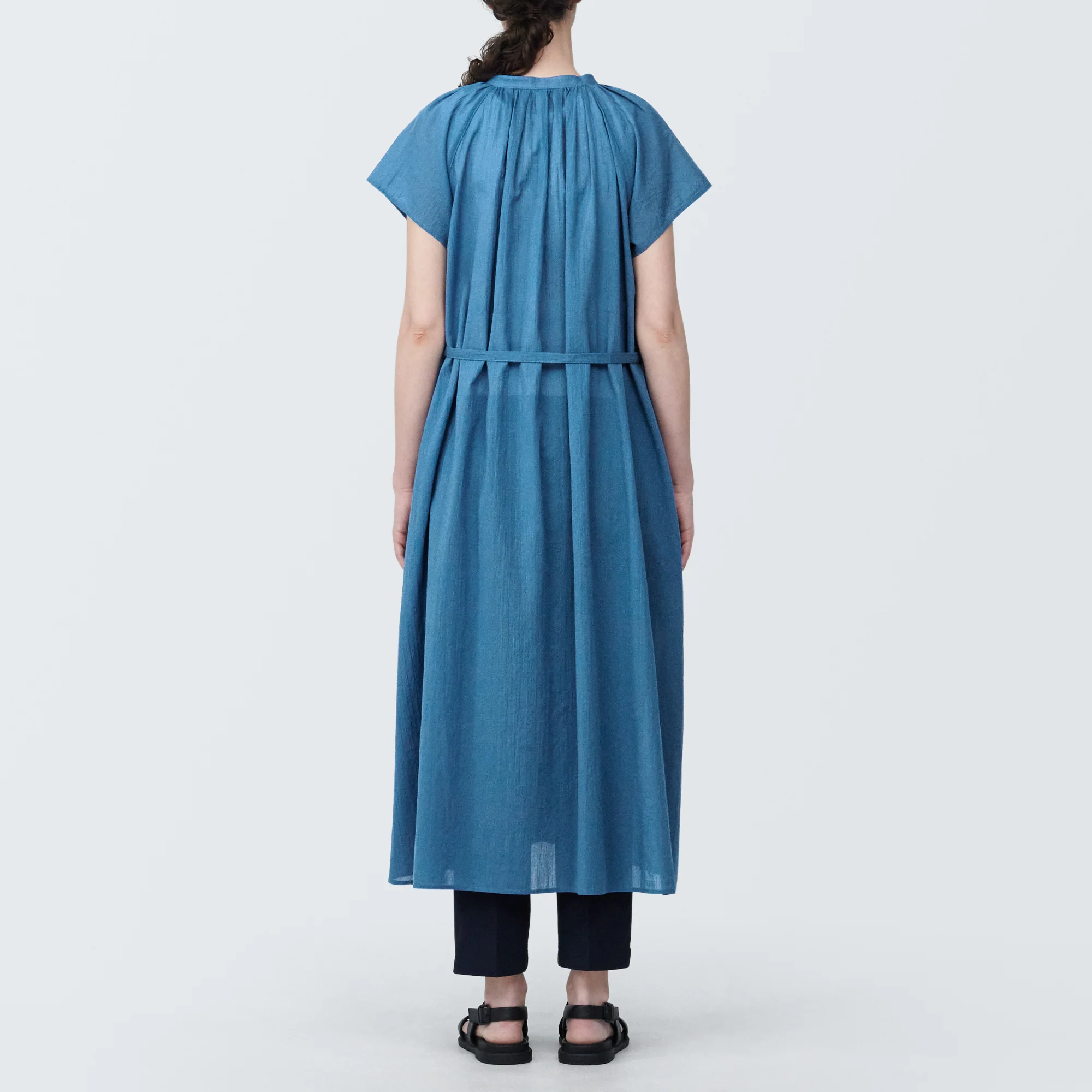 Women's High-Twist Veil French Sleeve Dress - Image 22