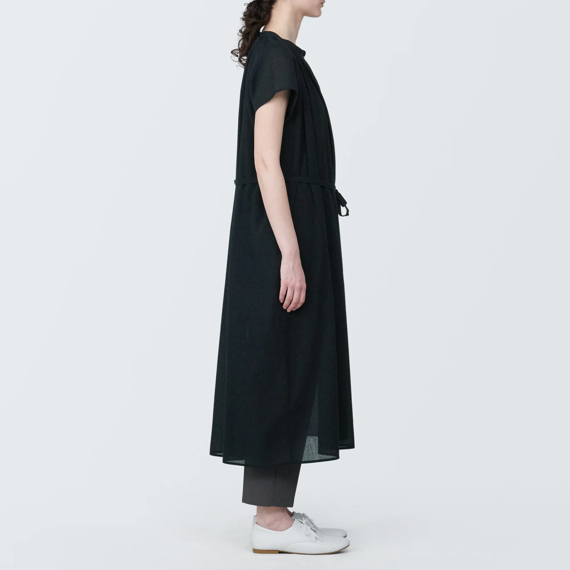 Women's High-Twist Veil French Sleeve Dress - Image 5