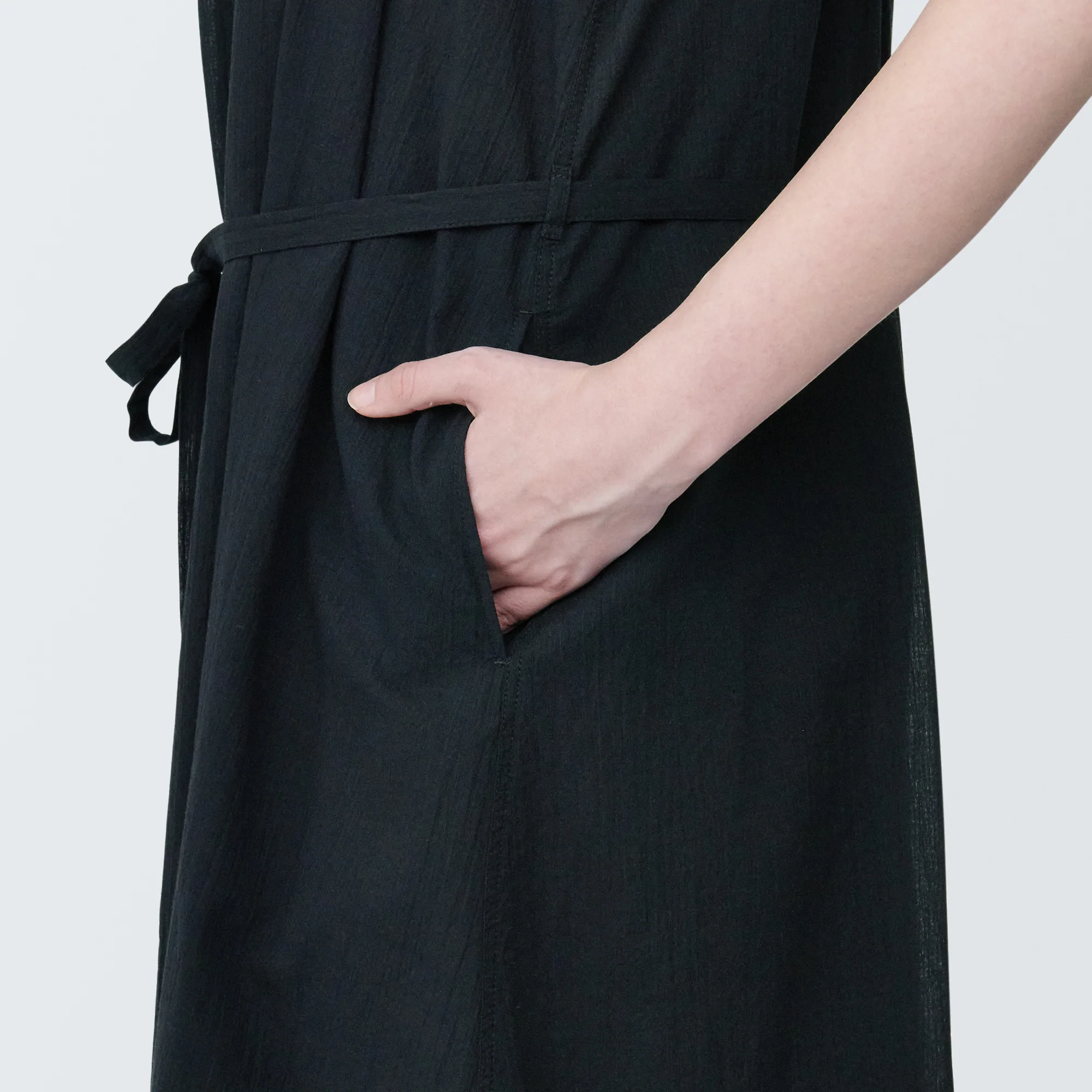 Women's High-Twist Veil French Sleeve Dress - Image 8