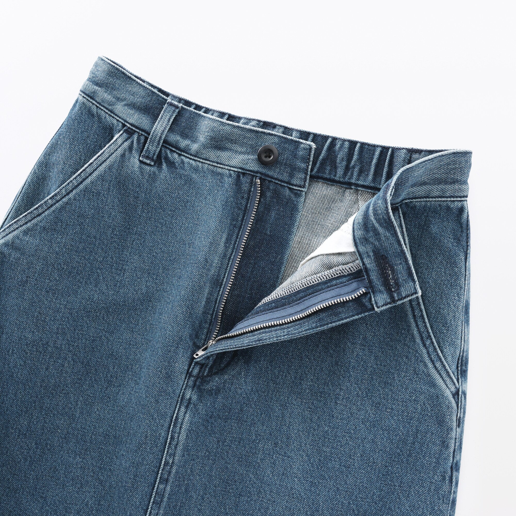 Kapok Blend Denim A-Line Skirt - Image 19