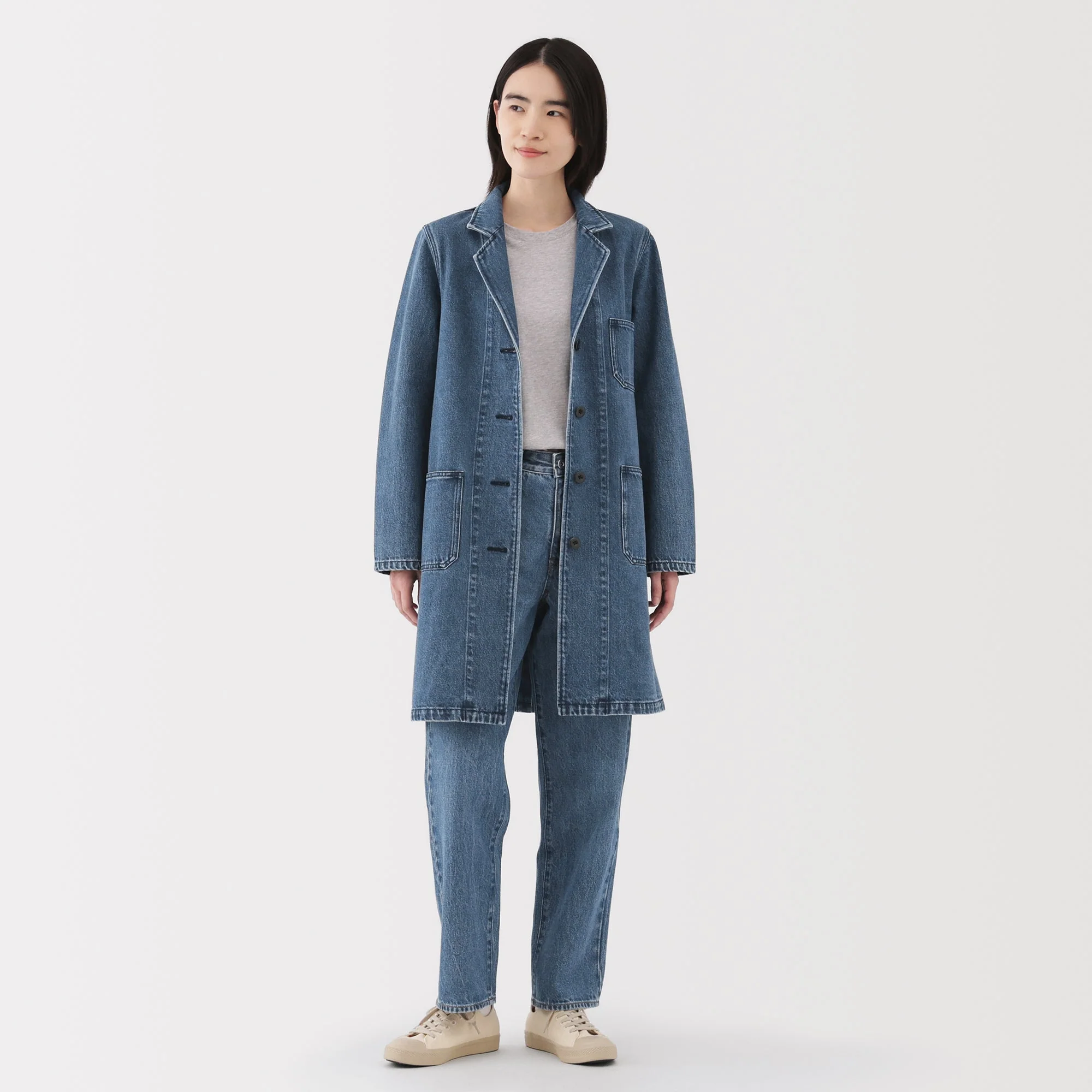Kapok Blend Denim Coat - Image 3