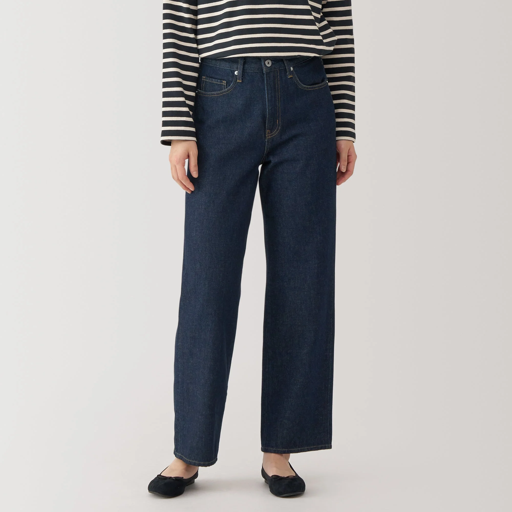 Women's Kapok Blend Denim Straight Pants