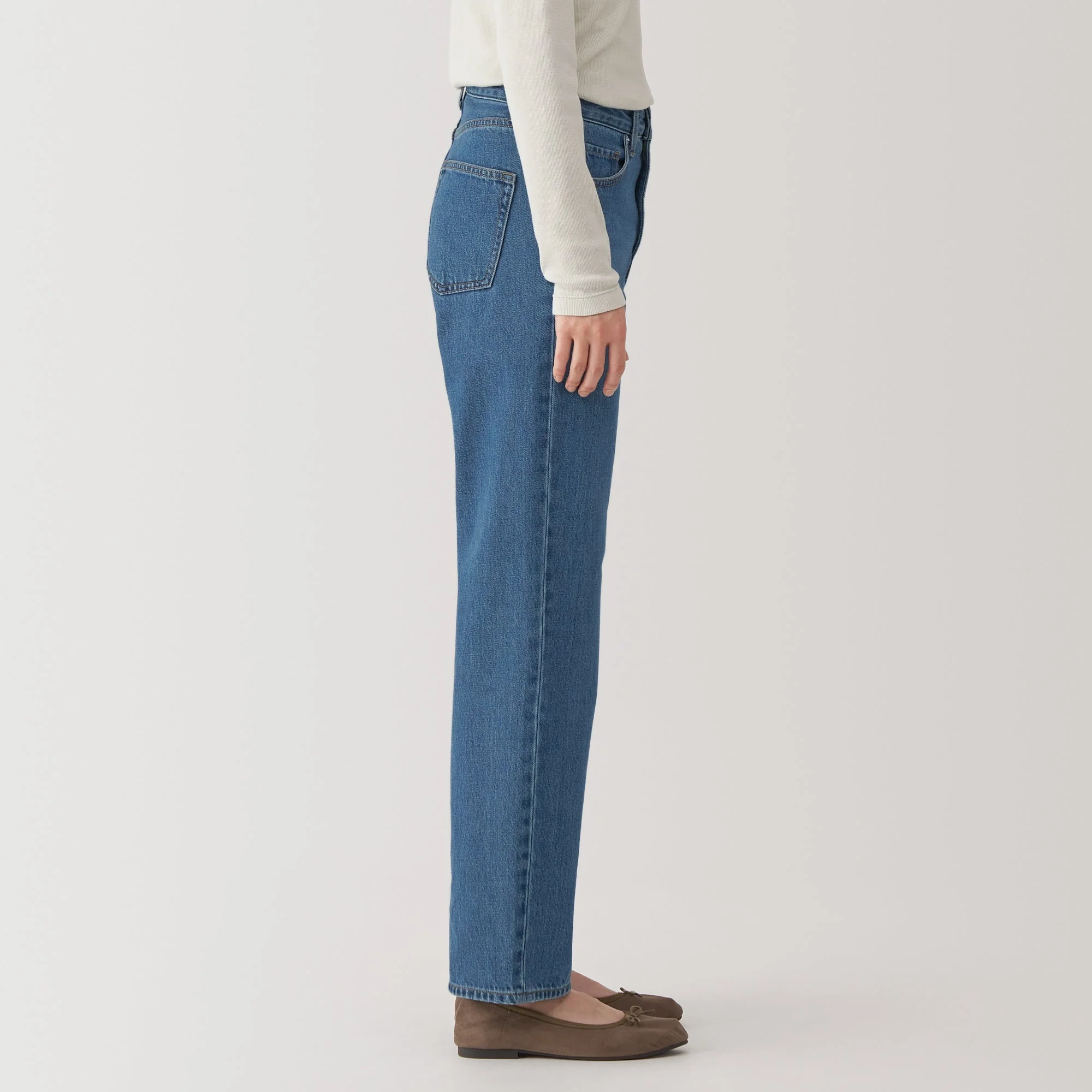 Women's Kapok Blend Denim Straight Pants - Image 14