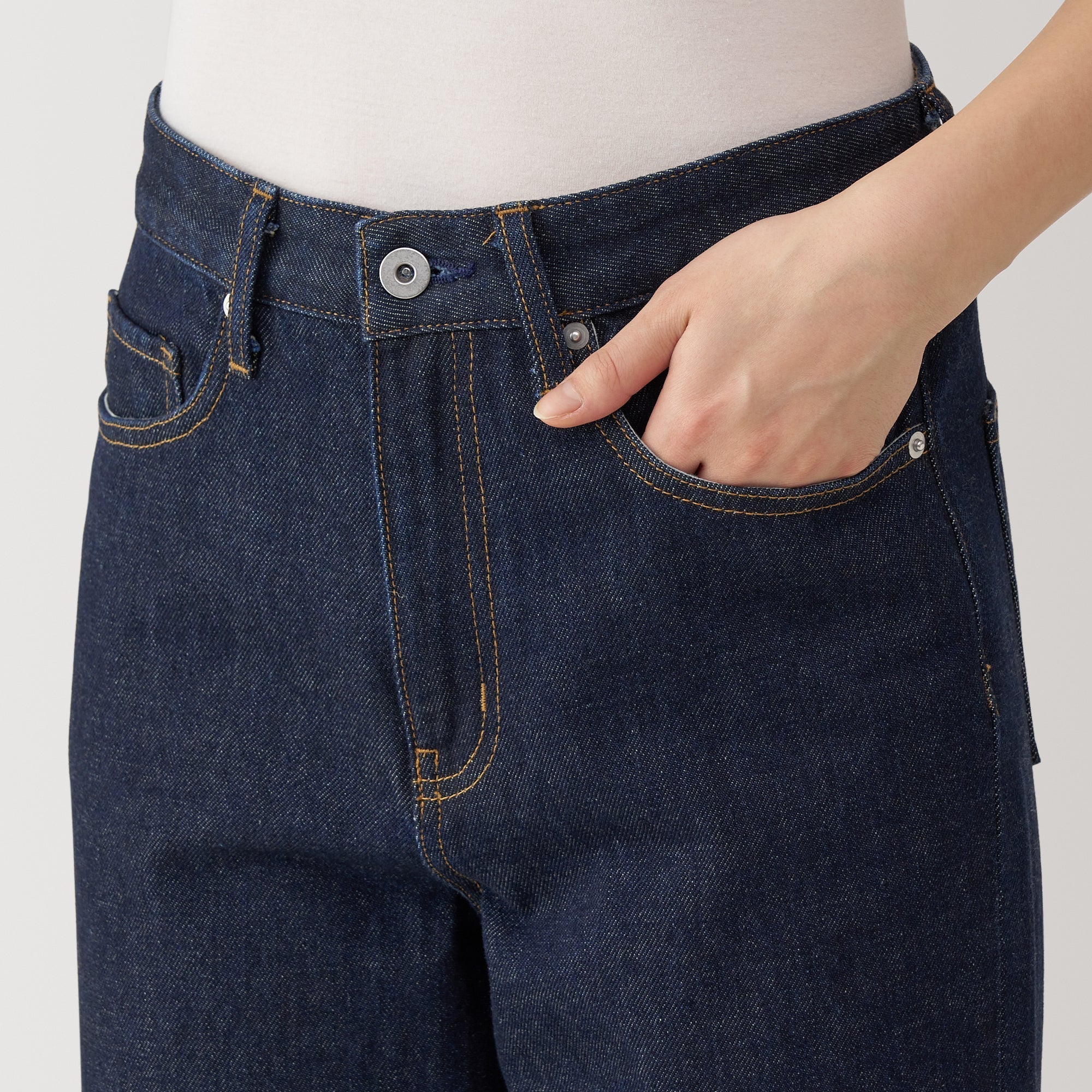 Women's Kapok Blend Denim Straight Pants - Image 7