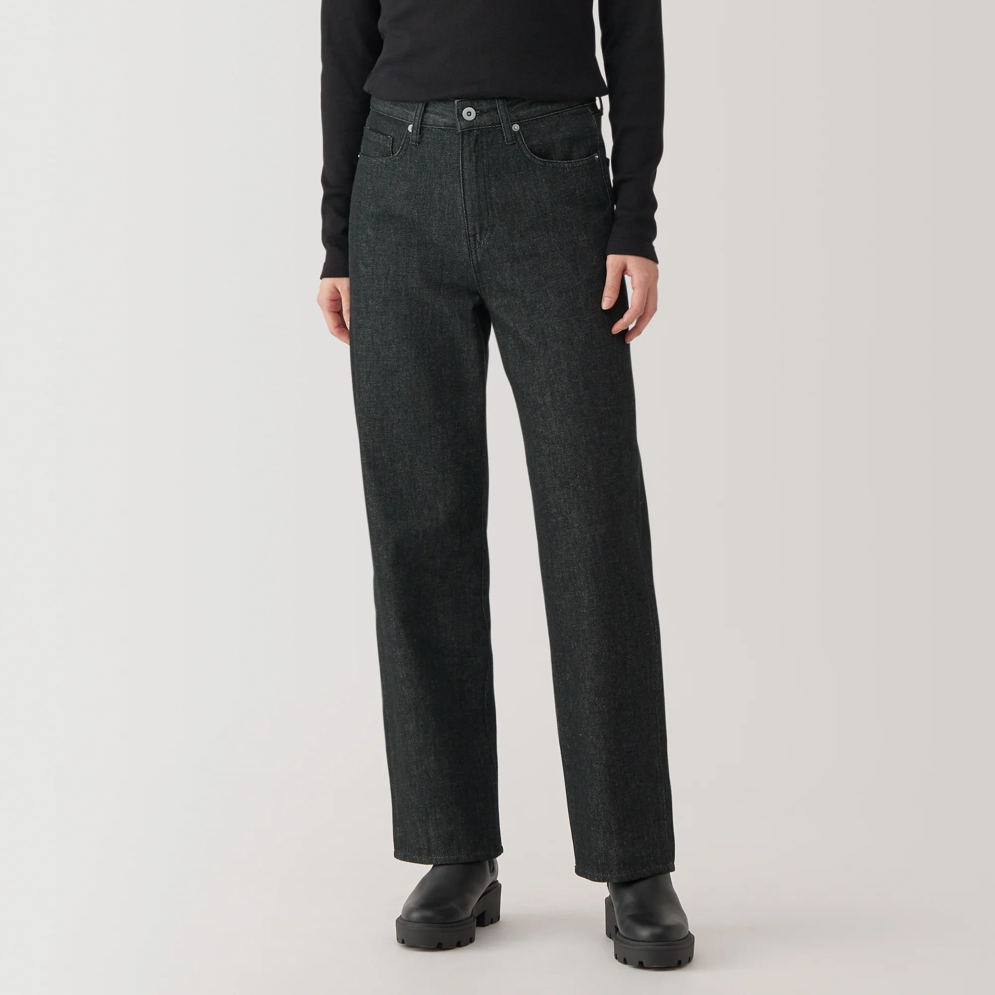 Women's Kapok Blend Denim Straight Pants
