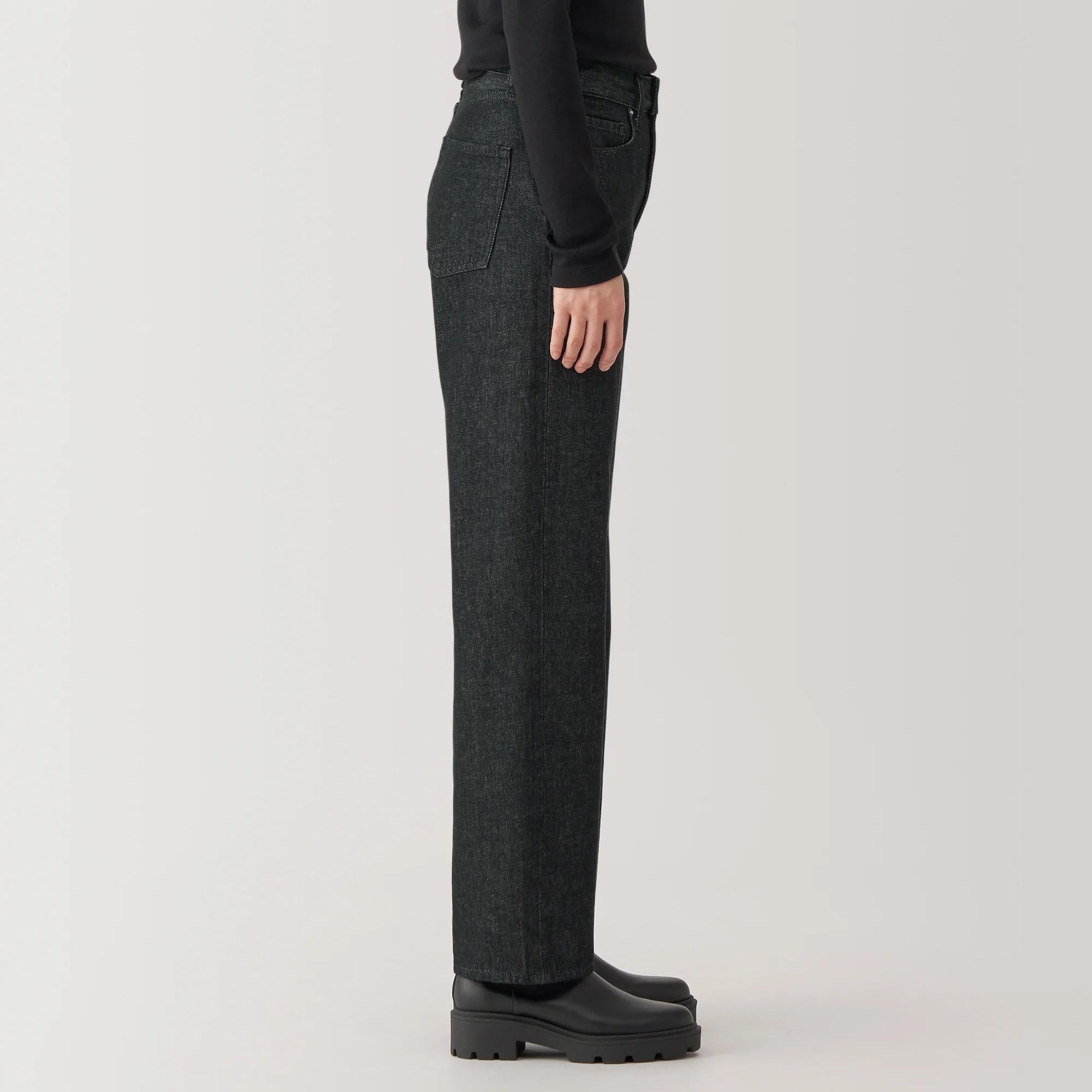 Women's Kapok Blend Denim Straight Pants - Image 5