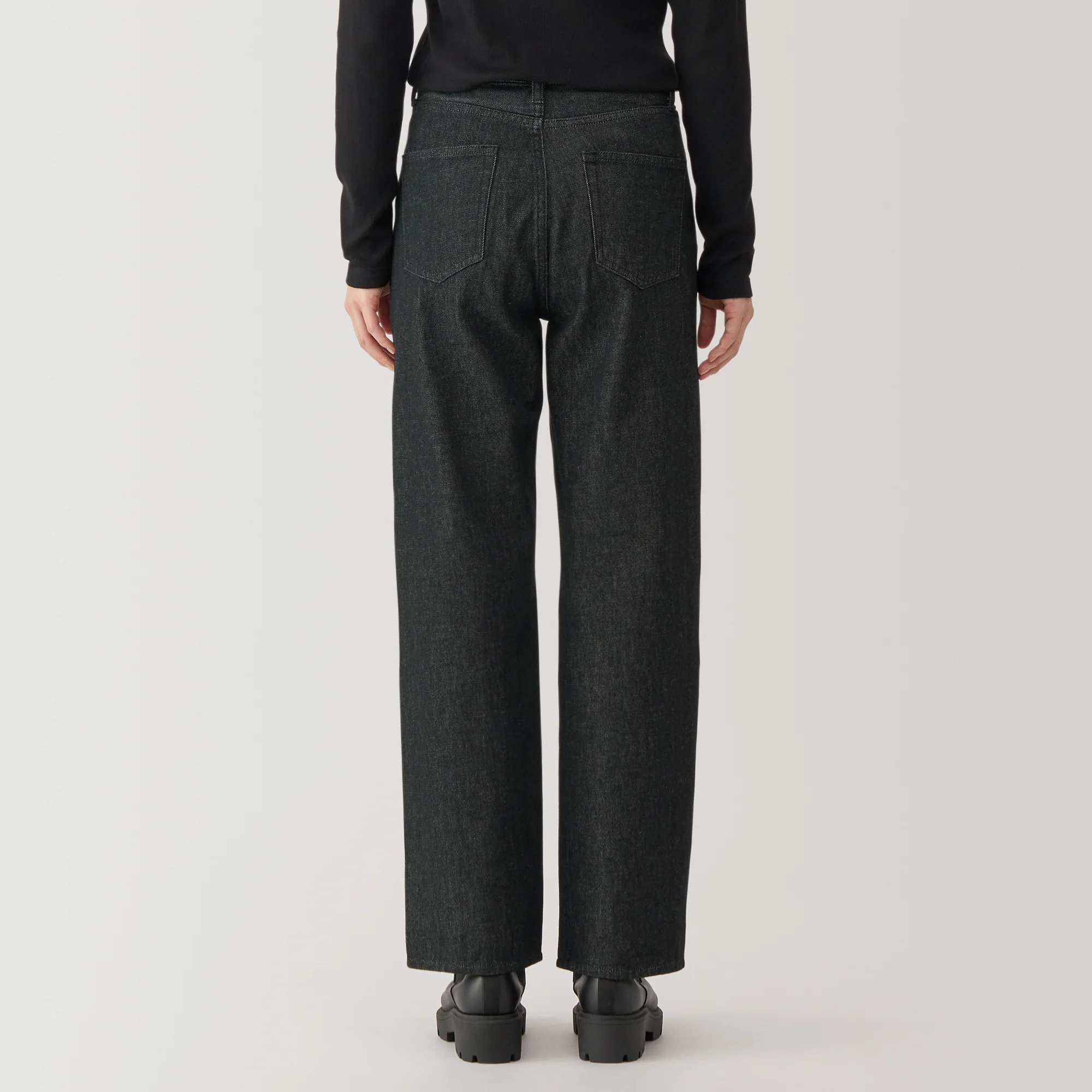 Women's Kapok Blend Denim Straight Pants - Image 6