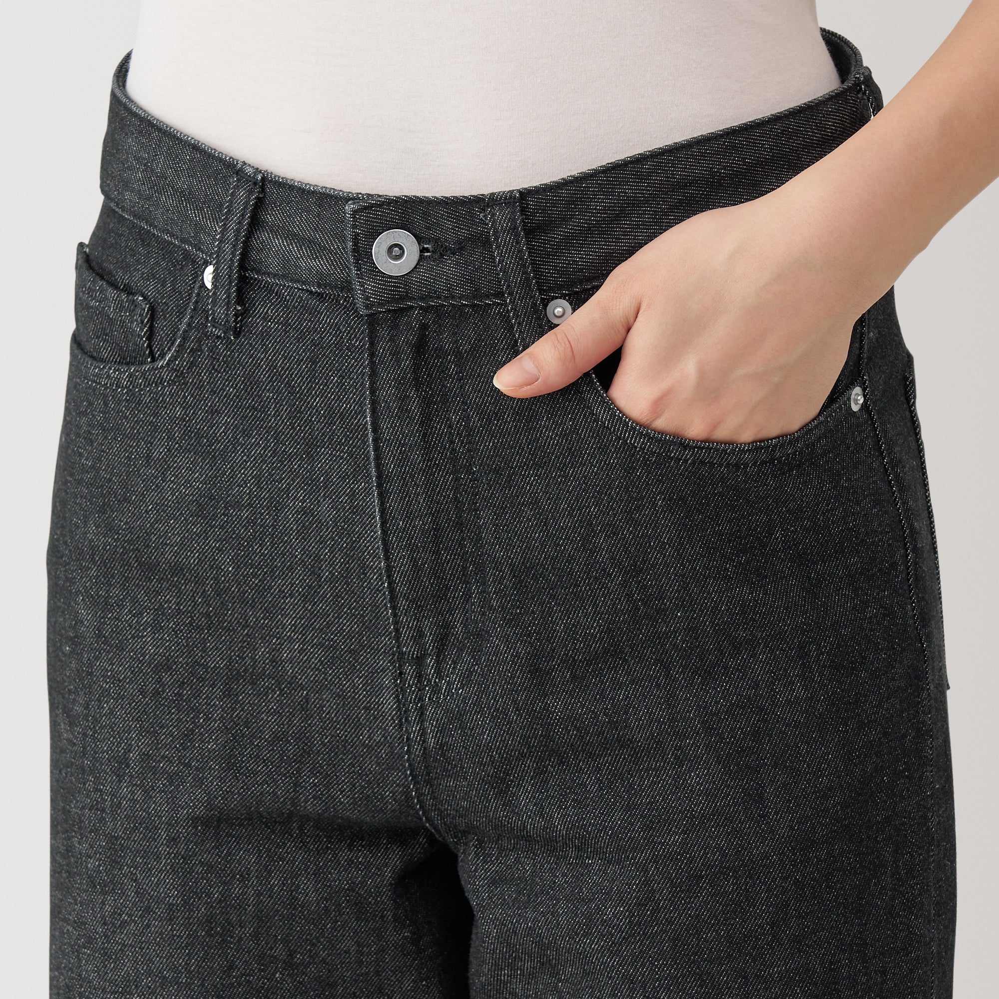 Women's Kapok Blend Denim Straight Pants - Image 7