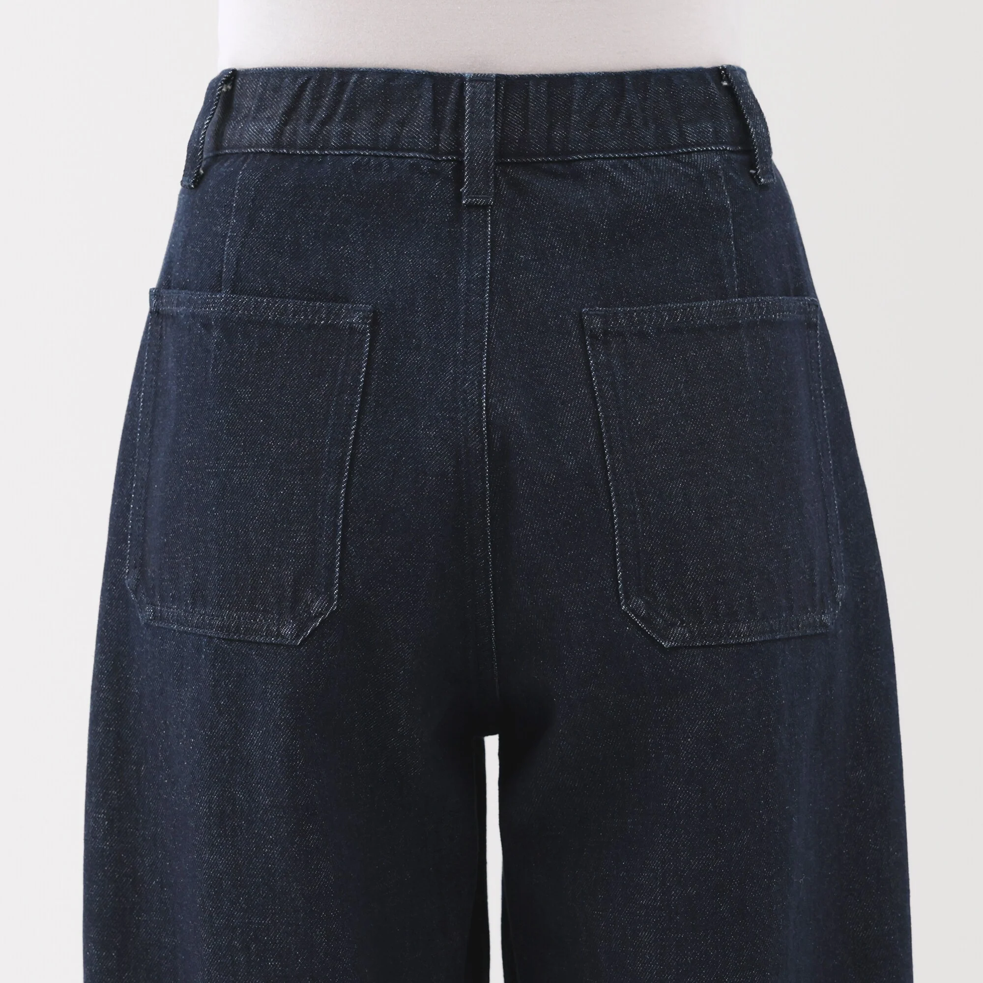 Kapok Blend Denim Wide Tapered Pants - Image 8