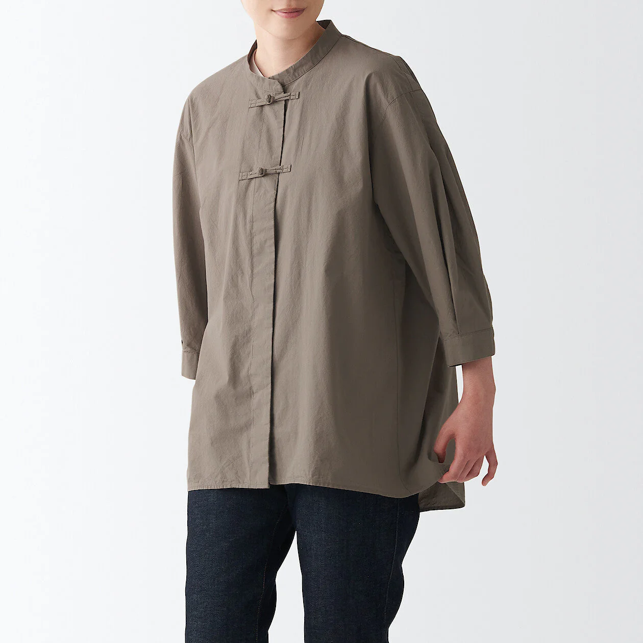 Women's Poplin 3/4 Sleeve Mid Length Shirt - Image 10
