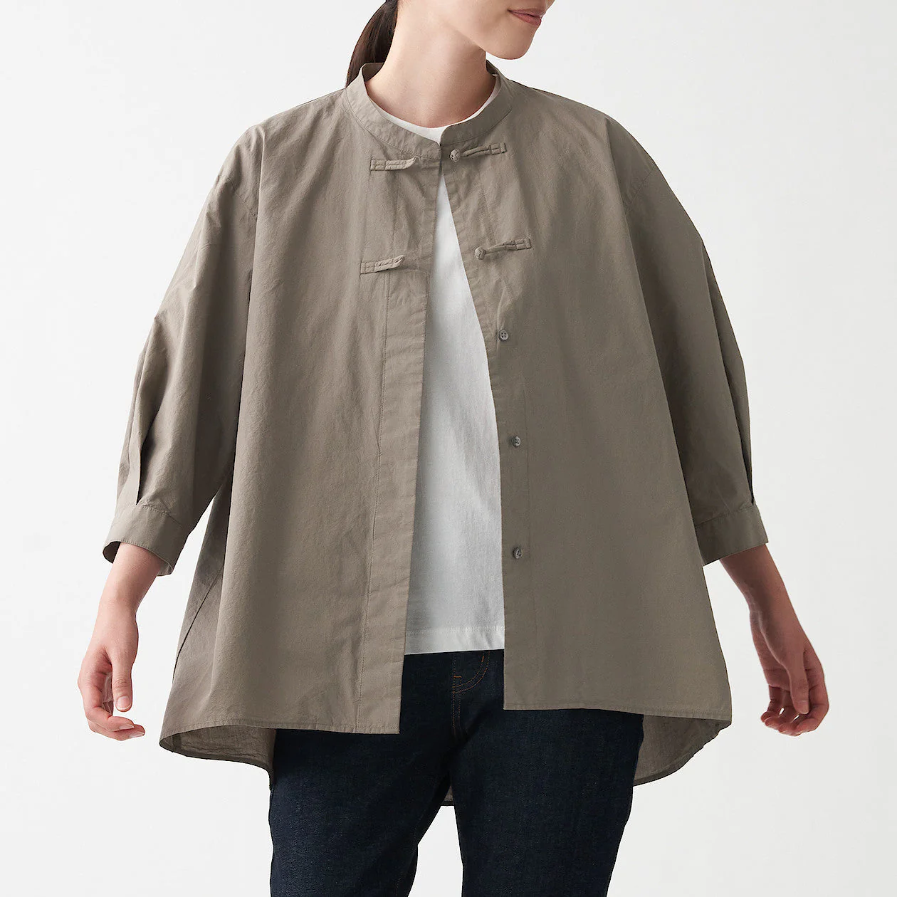 Women's Poplin 3/4 Sleeve Mid Length Shirt - Image 11