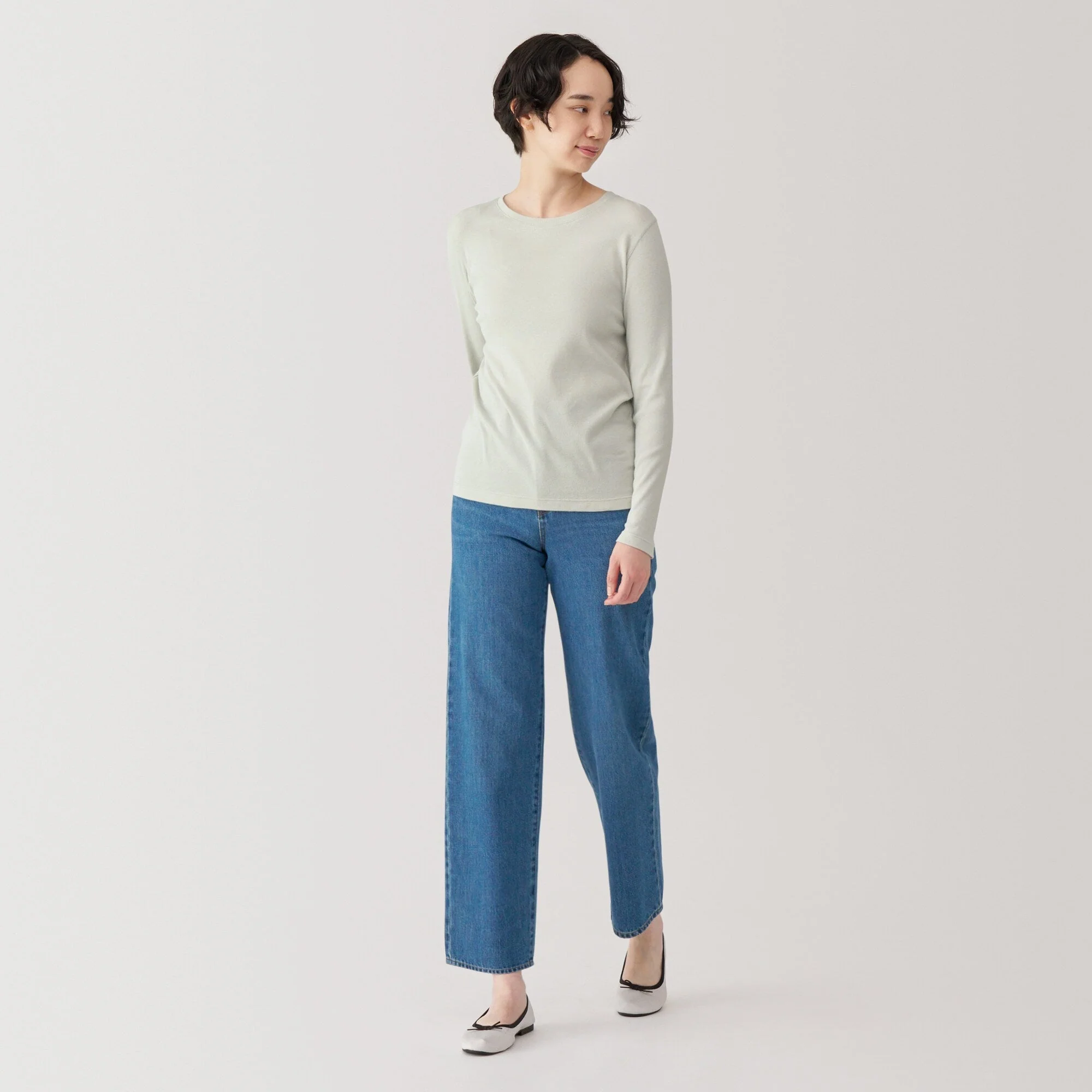 Women's Soy Fiber Blend Ribbed Crewneck T-Shirt - Image 24