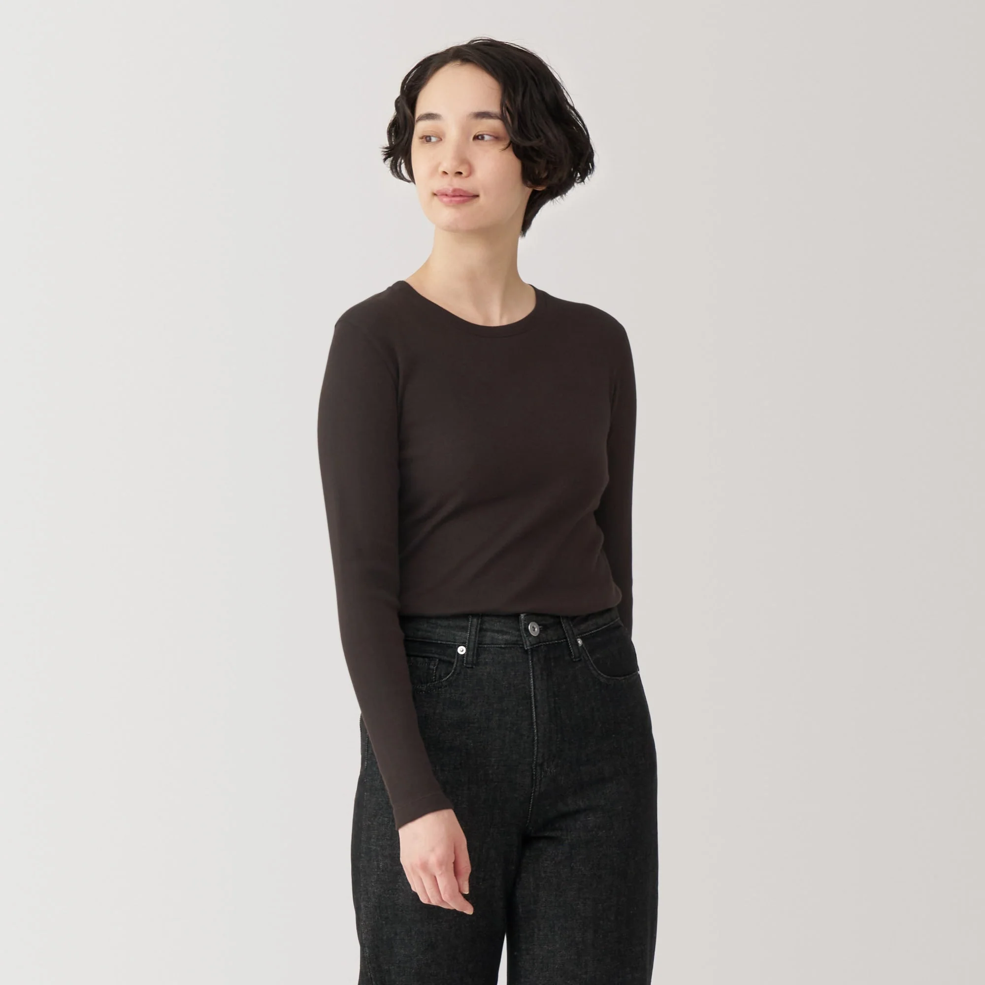 Women's Soy Fiber Blend Ribbed Crewneck T-Shirt - Image 30