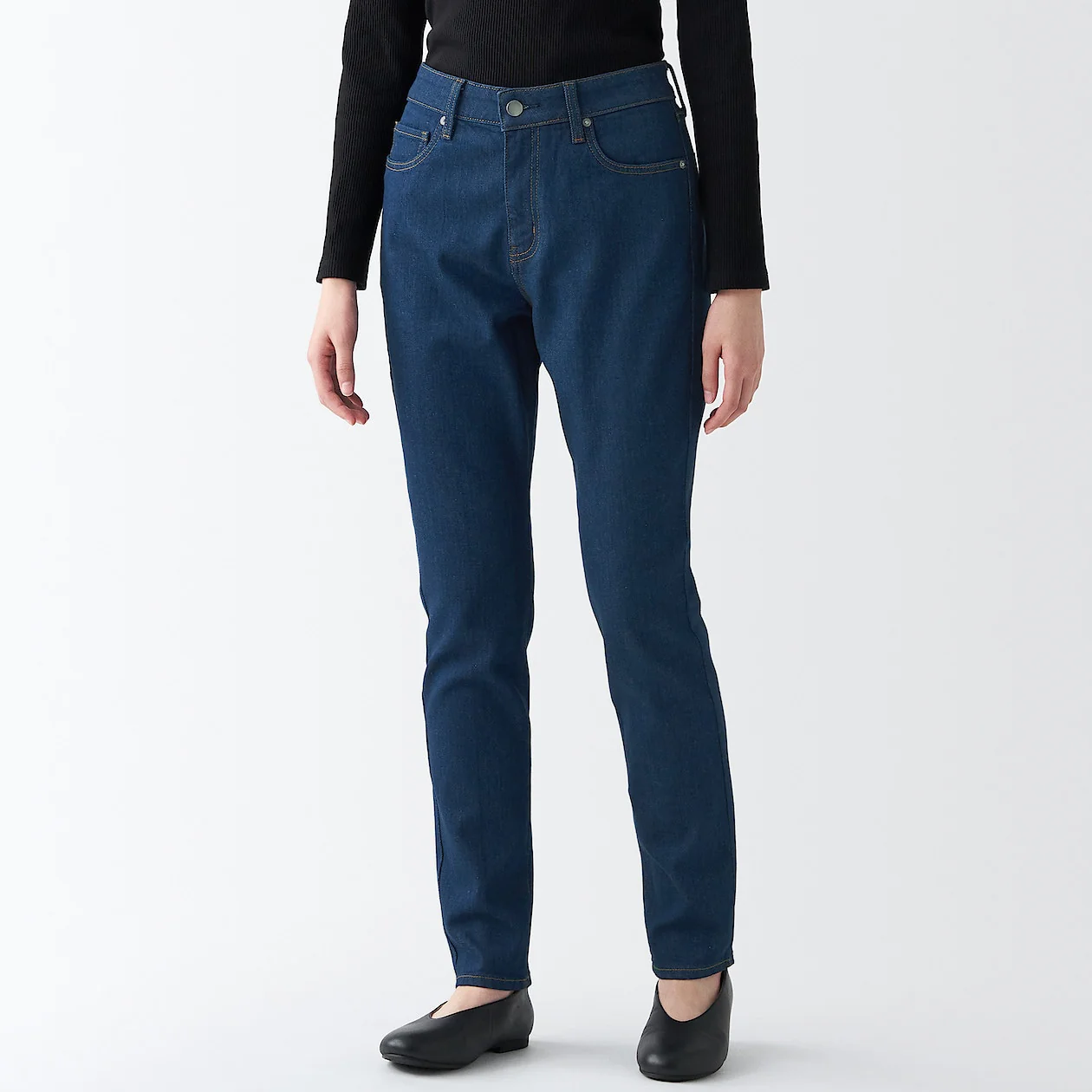 Women's Stretch Denim Slim Pants Blue (L 30inch / 75cm) - Image 3