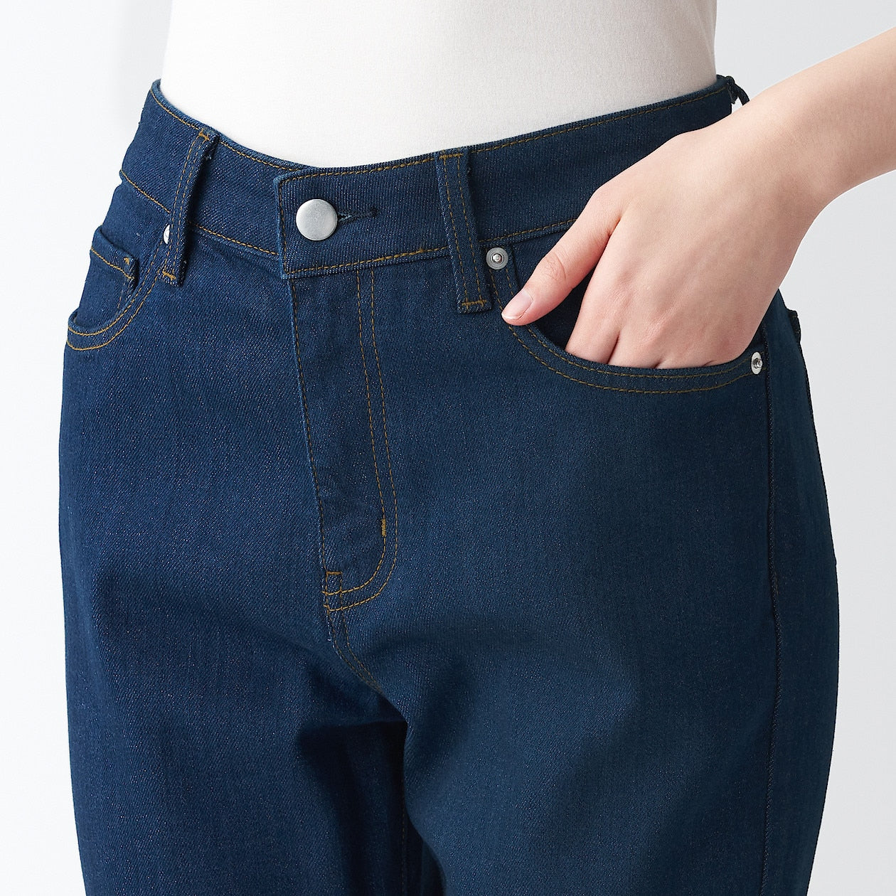 Women's Stretch Denim Slim Pants Blue (L 30inch / 75cm) - Image 7