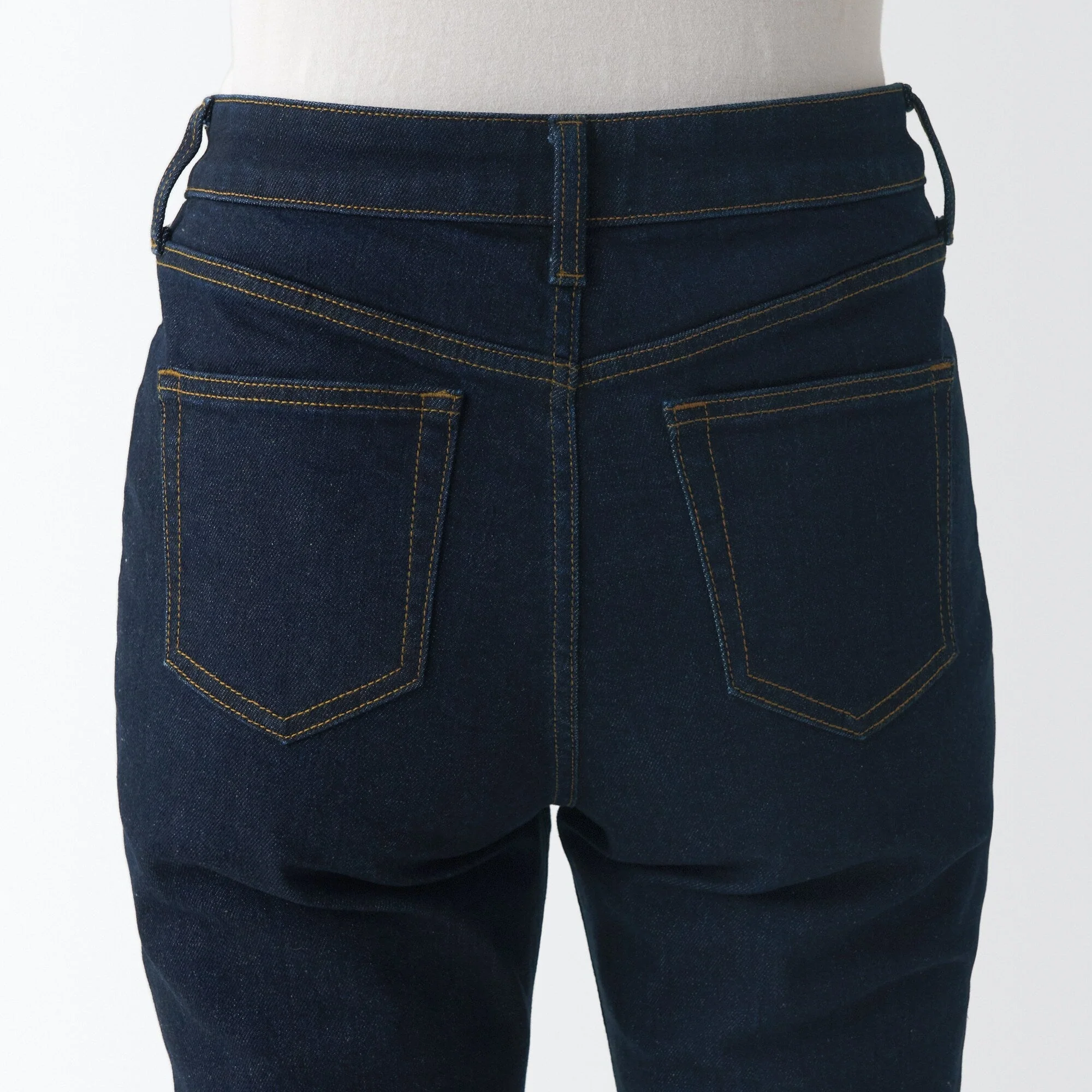 Women's Stretch Denim Slim Pants Dark Navy (L 30inch / 75cm) - Image 9