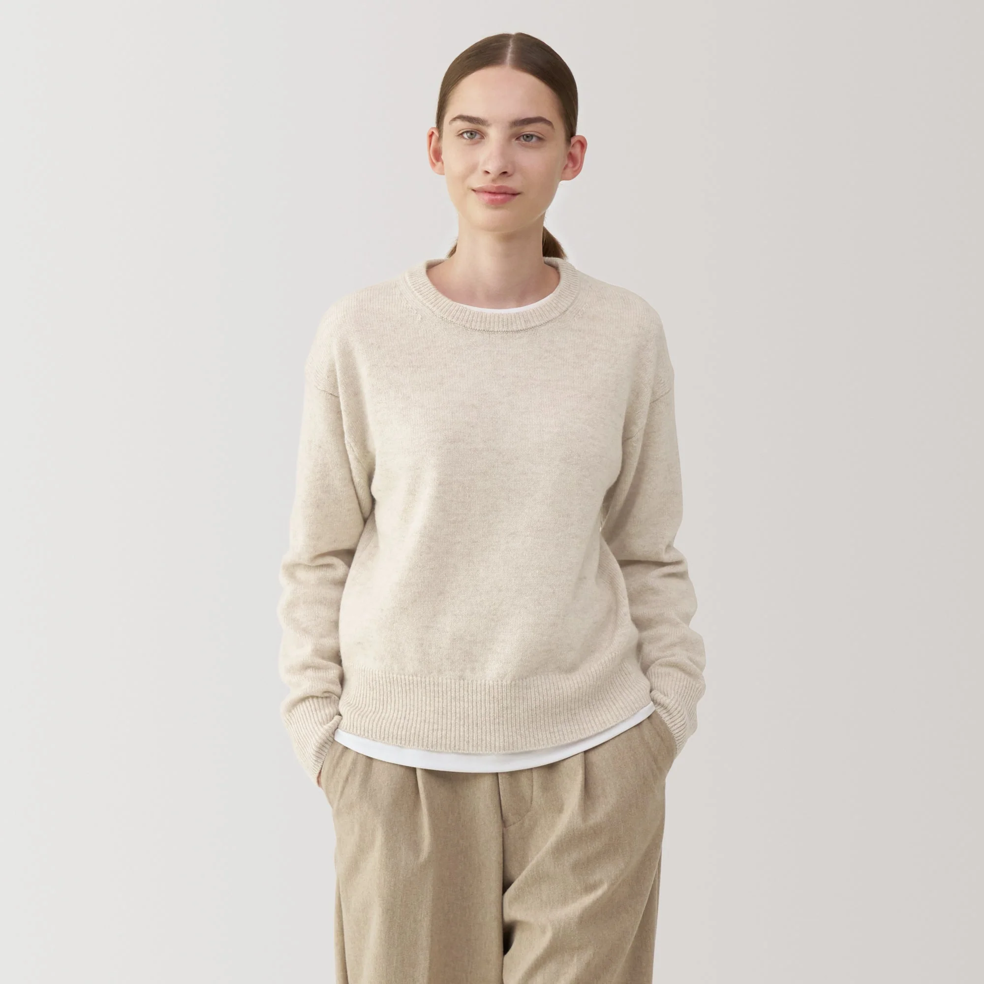 Women's Washable Mid-Gauge Crewneck Sweater - Image 17